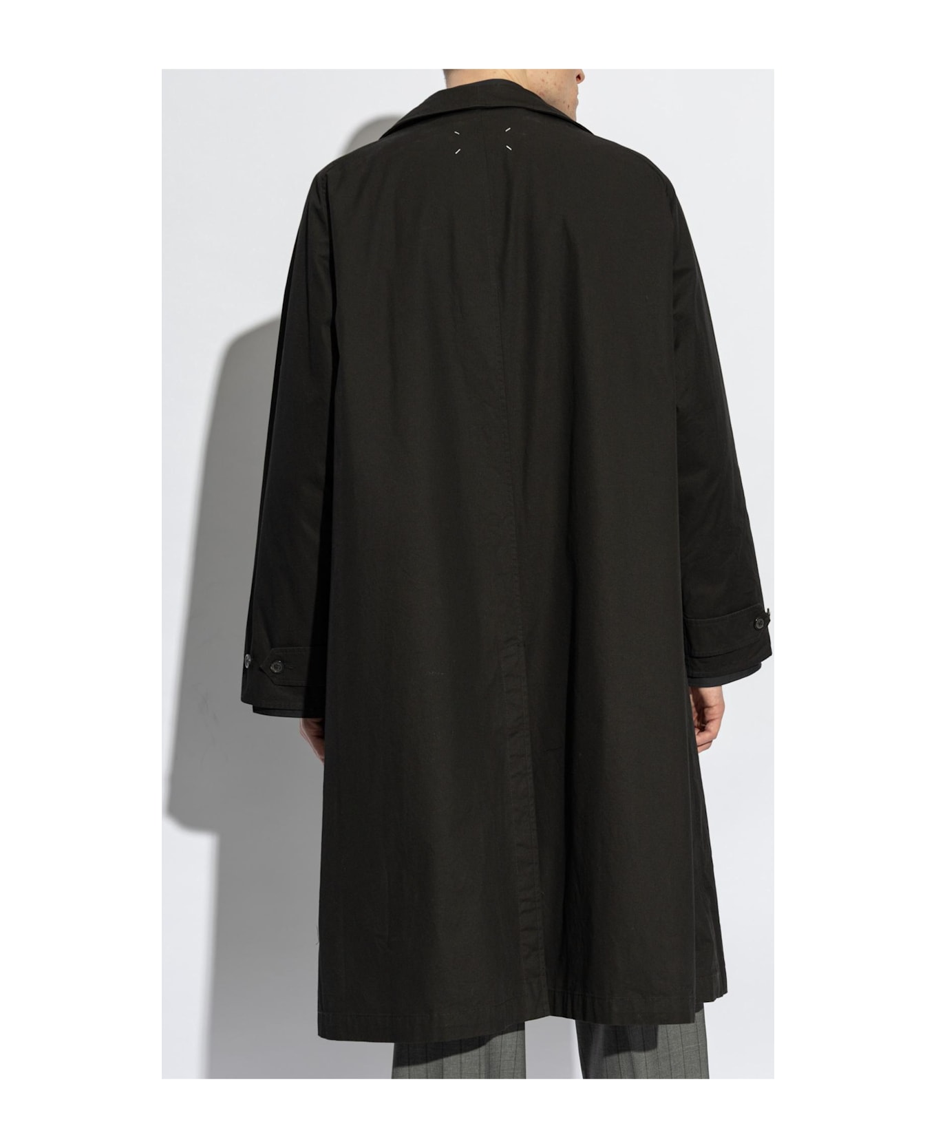 Maison Margiela Black Cotton Trench Coat - Black