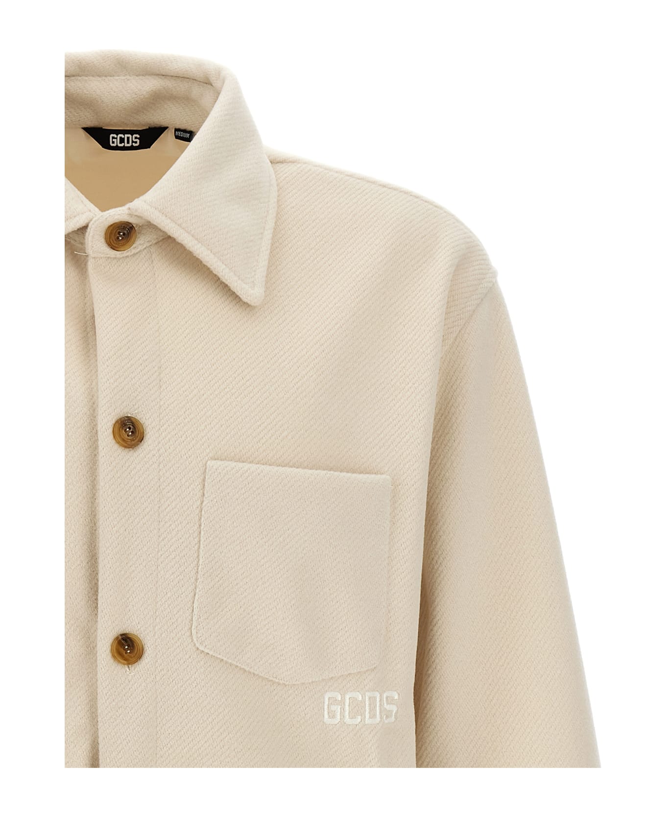 GCDS Logo Embroidery Jacket - White