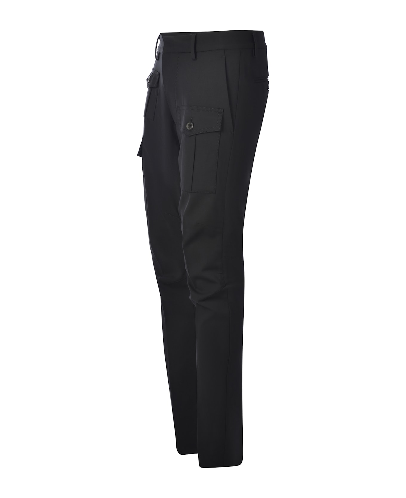 Dsquared2 Trousers Dsquared2 "sexy Cargo" Made Of Wool - Black