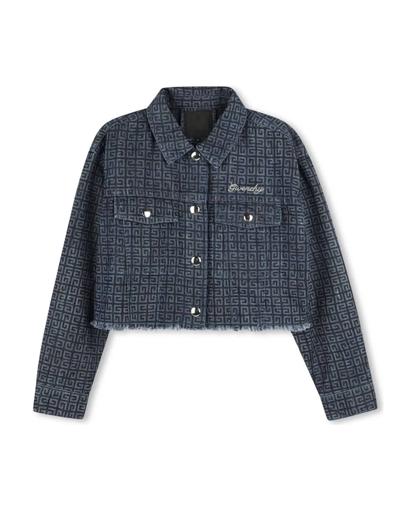 Givenchy Denim Jacket With 4g Pattern - Denim slavato