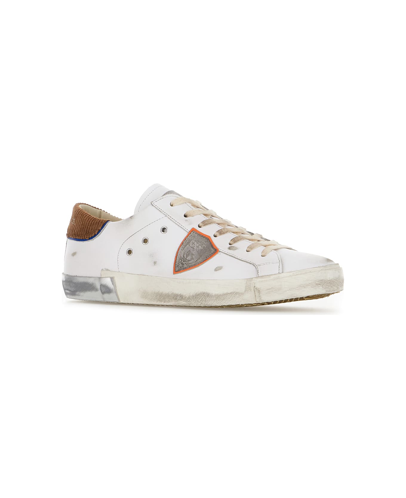 Philippe Model White Leather Prsx Low Sneakers - VEW1