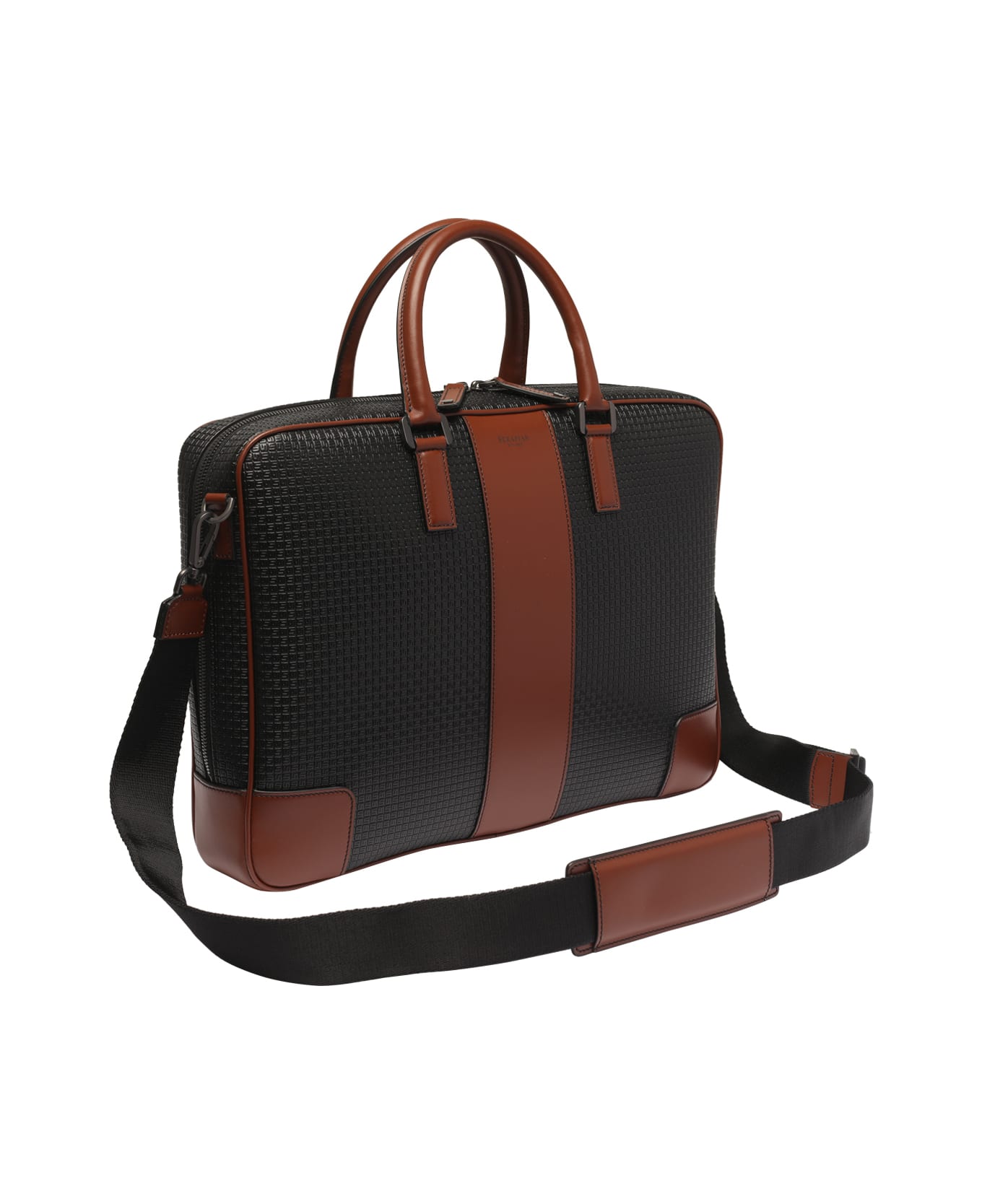 Serapian Business Slim Bag In Stepan 72 - Black
