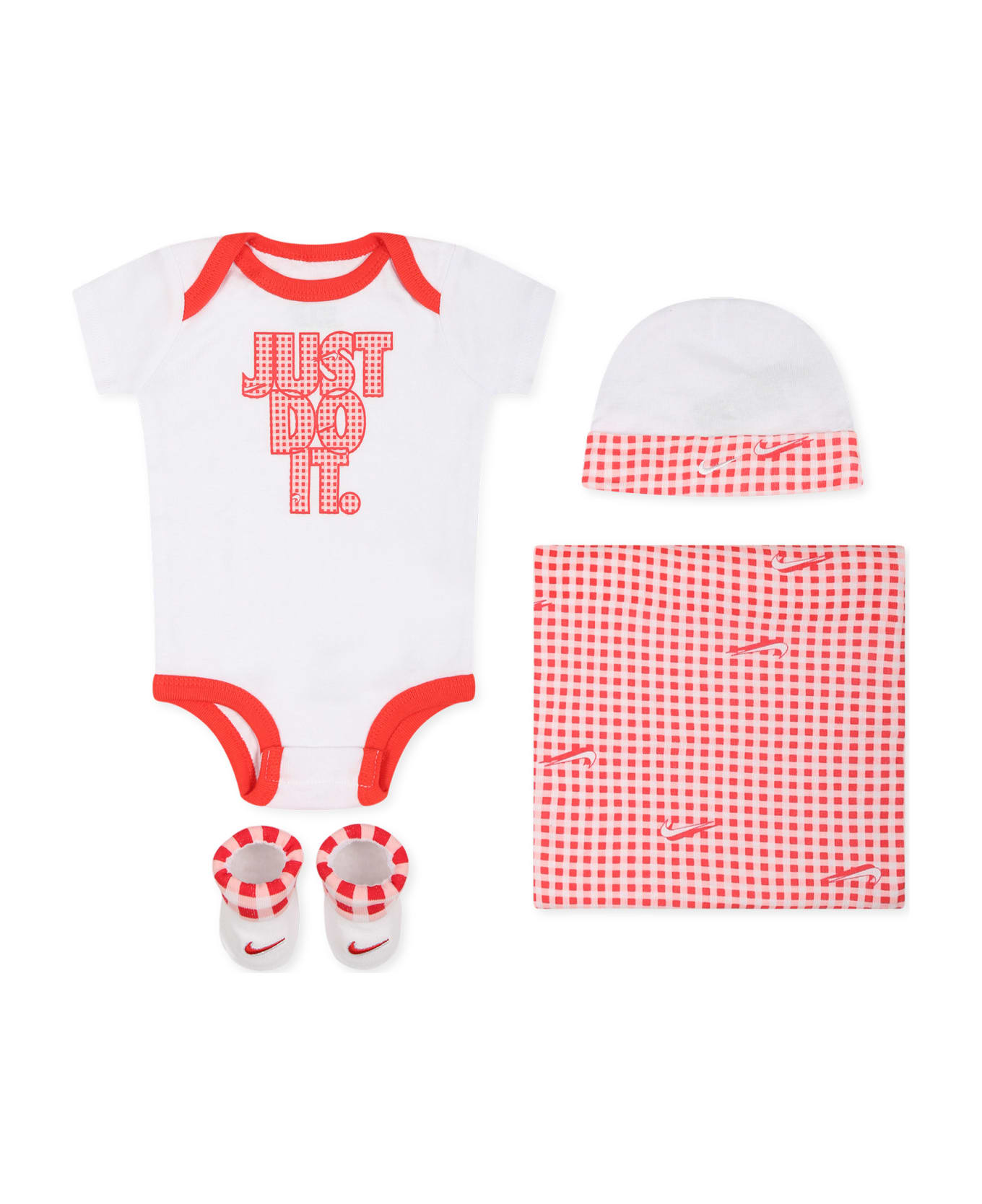 Nike White Set For Baby Girl With Logo - White