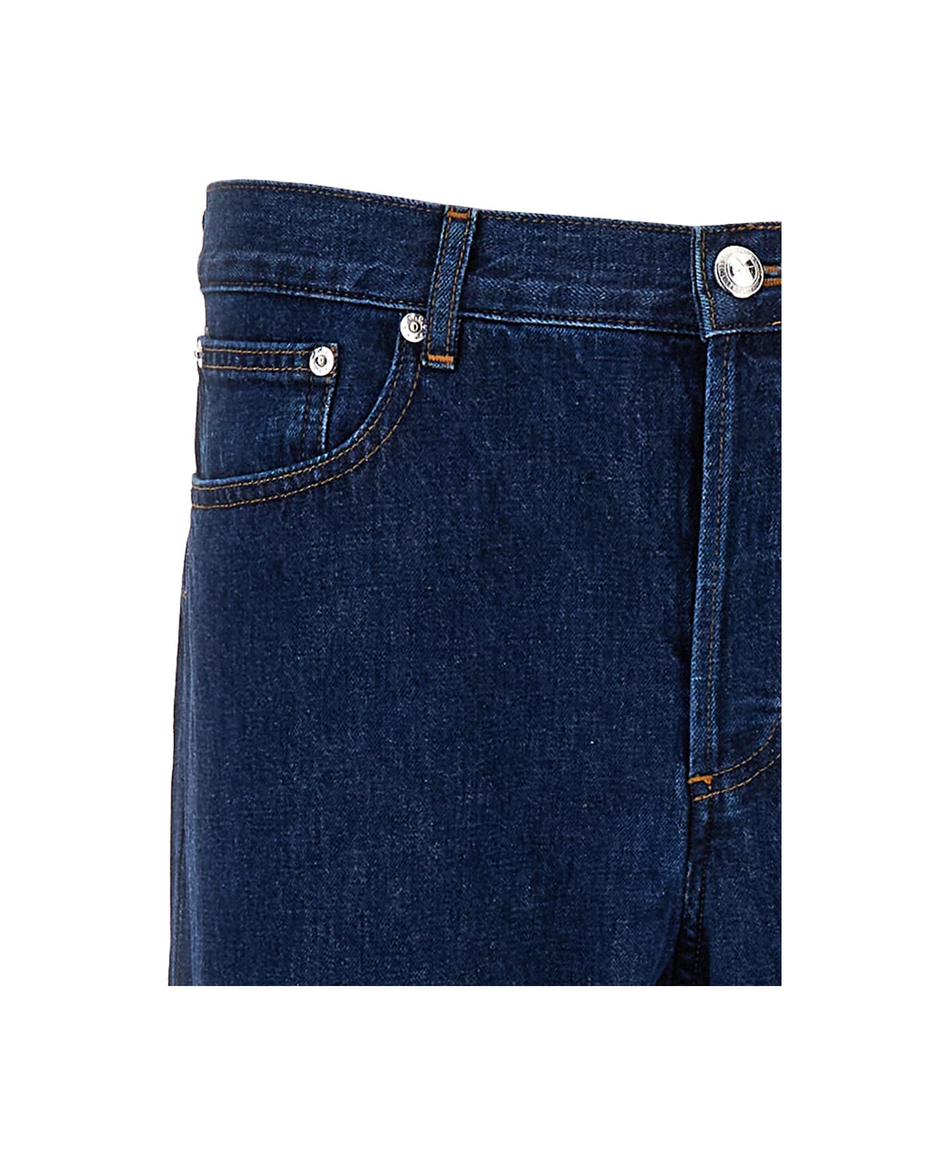 A.P.C. Blue Medium Waist Slim Fit Jeans In Cotton Man - Blu