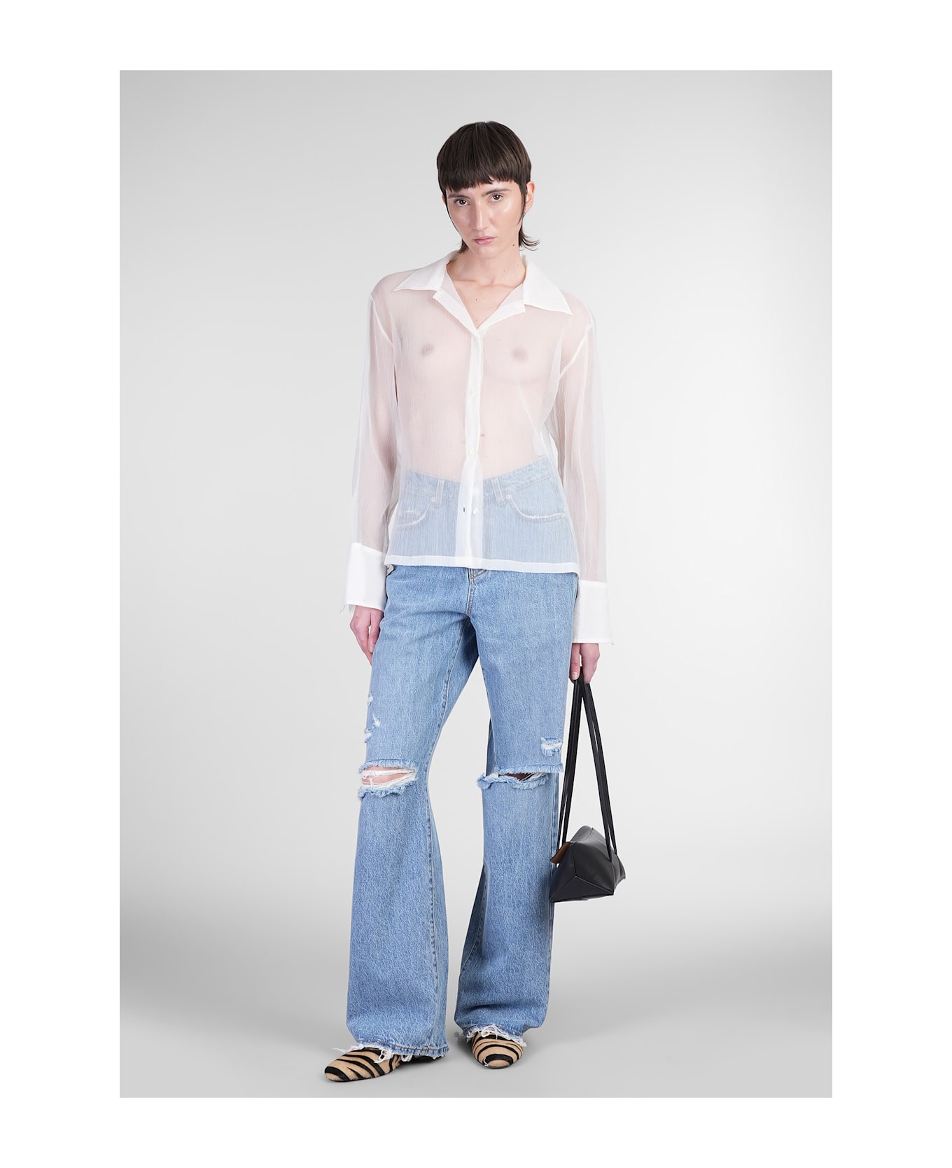 Séfr Willow Shirt Shirt In Beige Polyester - beige