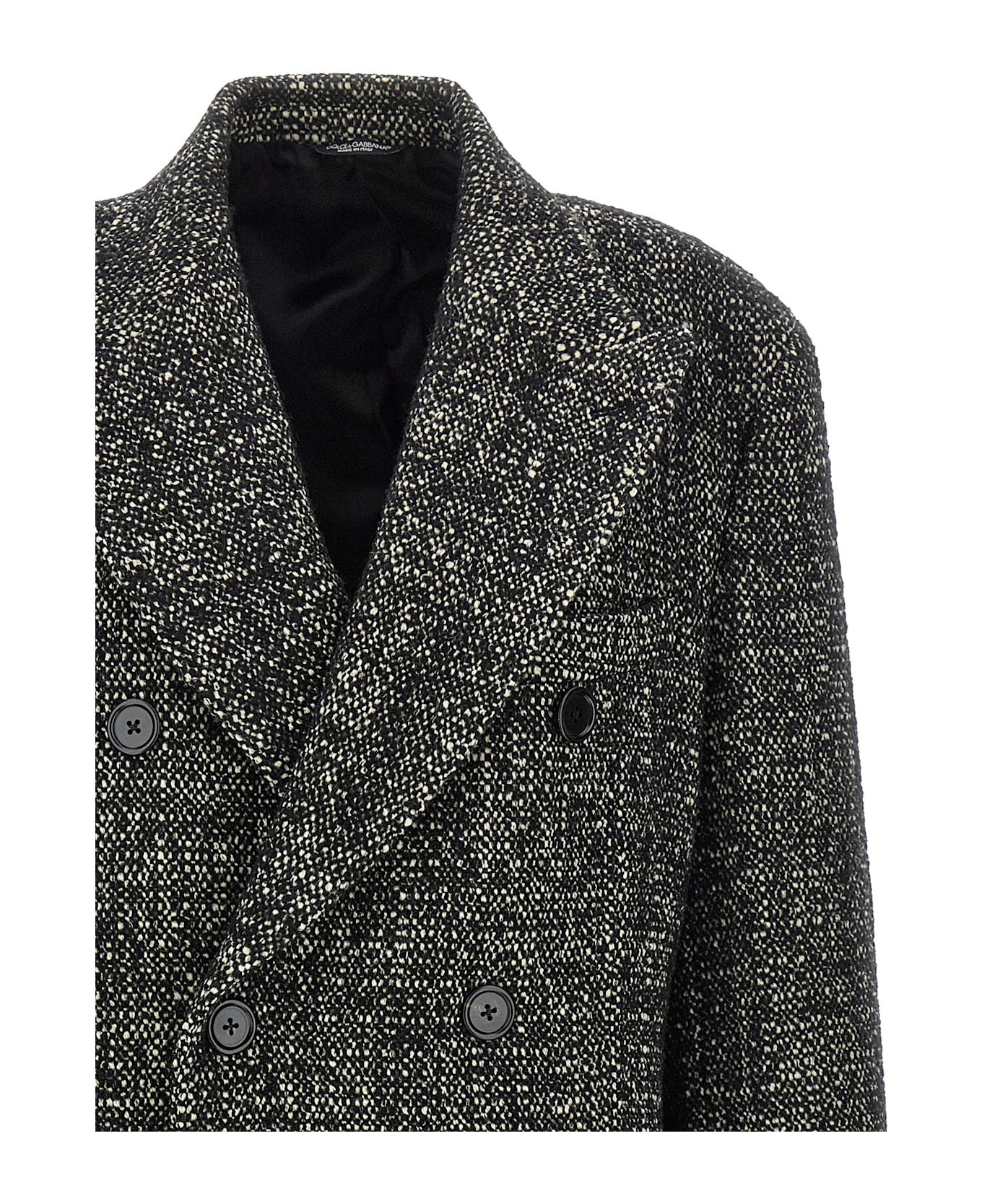 Dolce 
Gabbana Bouclé Wool Coat - White/Black