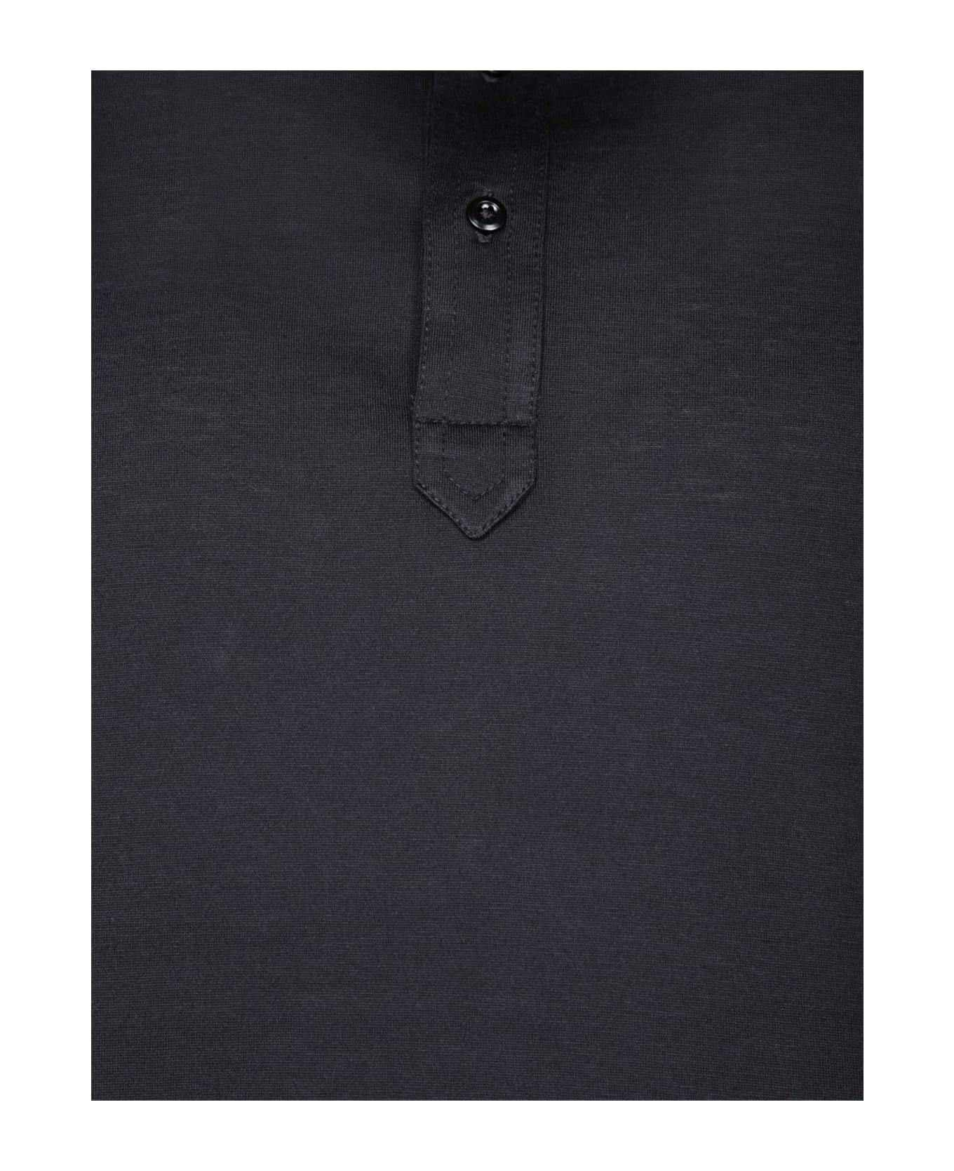 Brunello Cucinelli Contrast-trim Short-sleeved Polo Shirt - BLACK