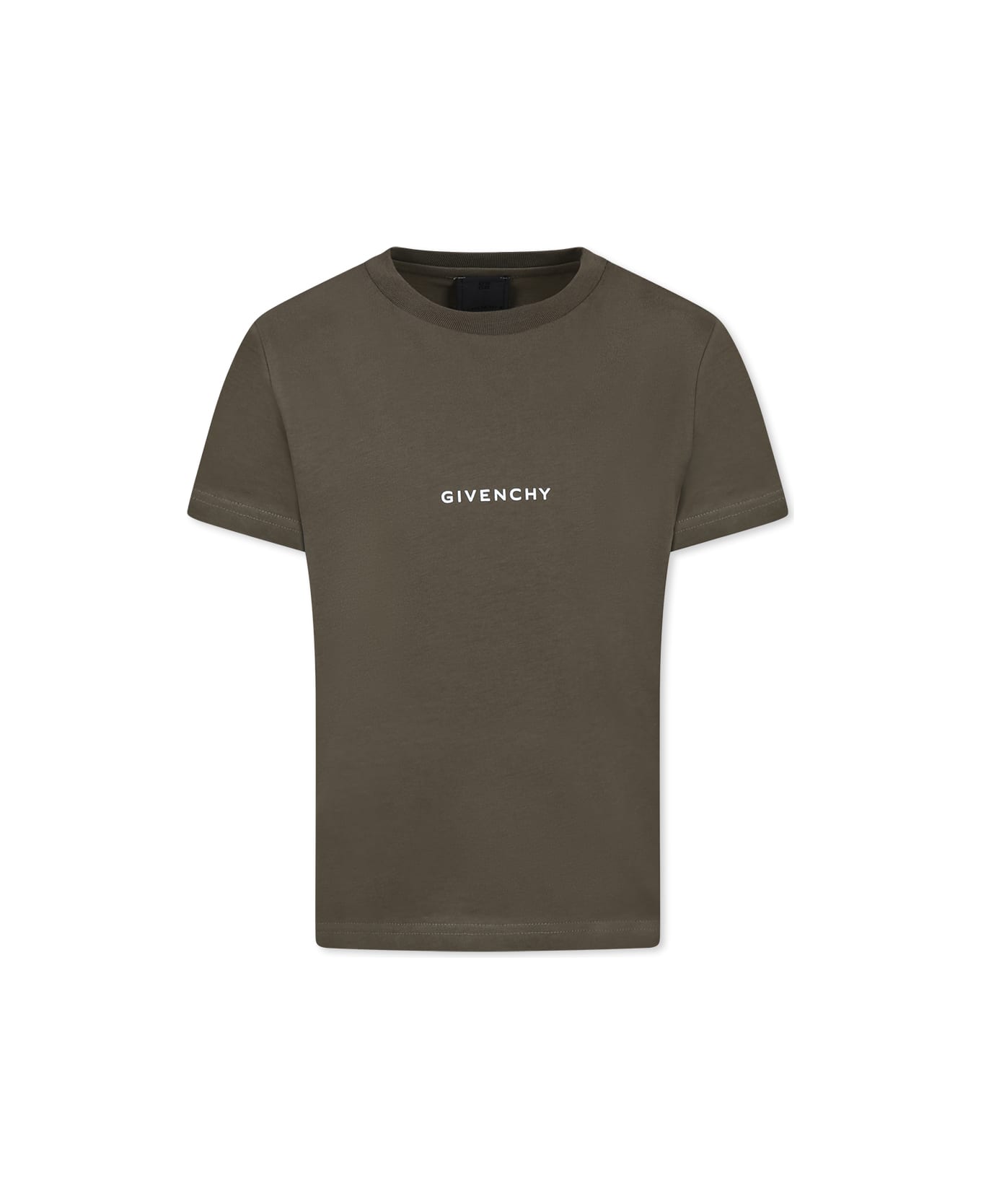 Givenchy Green T-shirt For Boy With Logo - Green