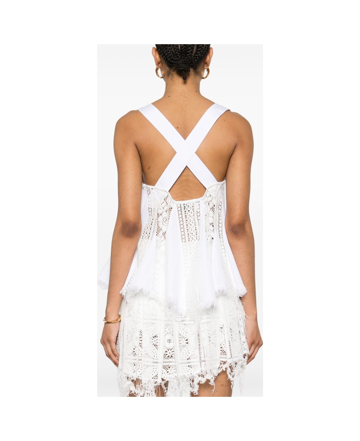 Loewe Embroidered Cotton Top - White