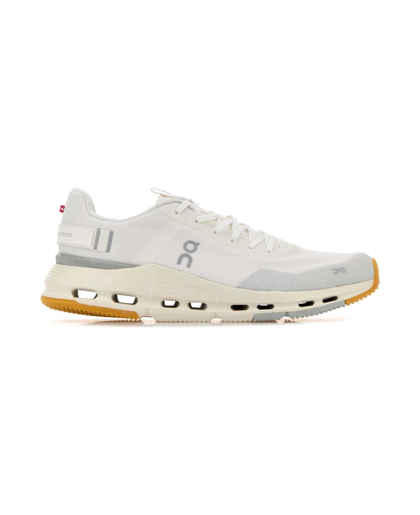 ON White Fabric Cloudnova Form 2 Sneakers - WHITEIVORY