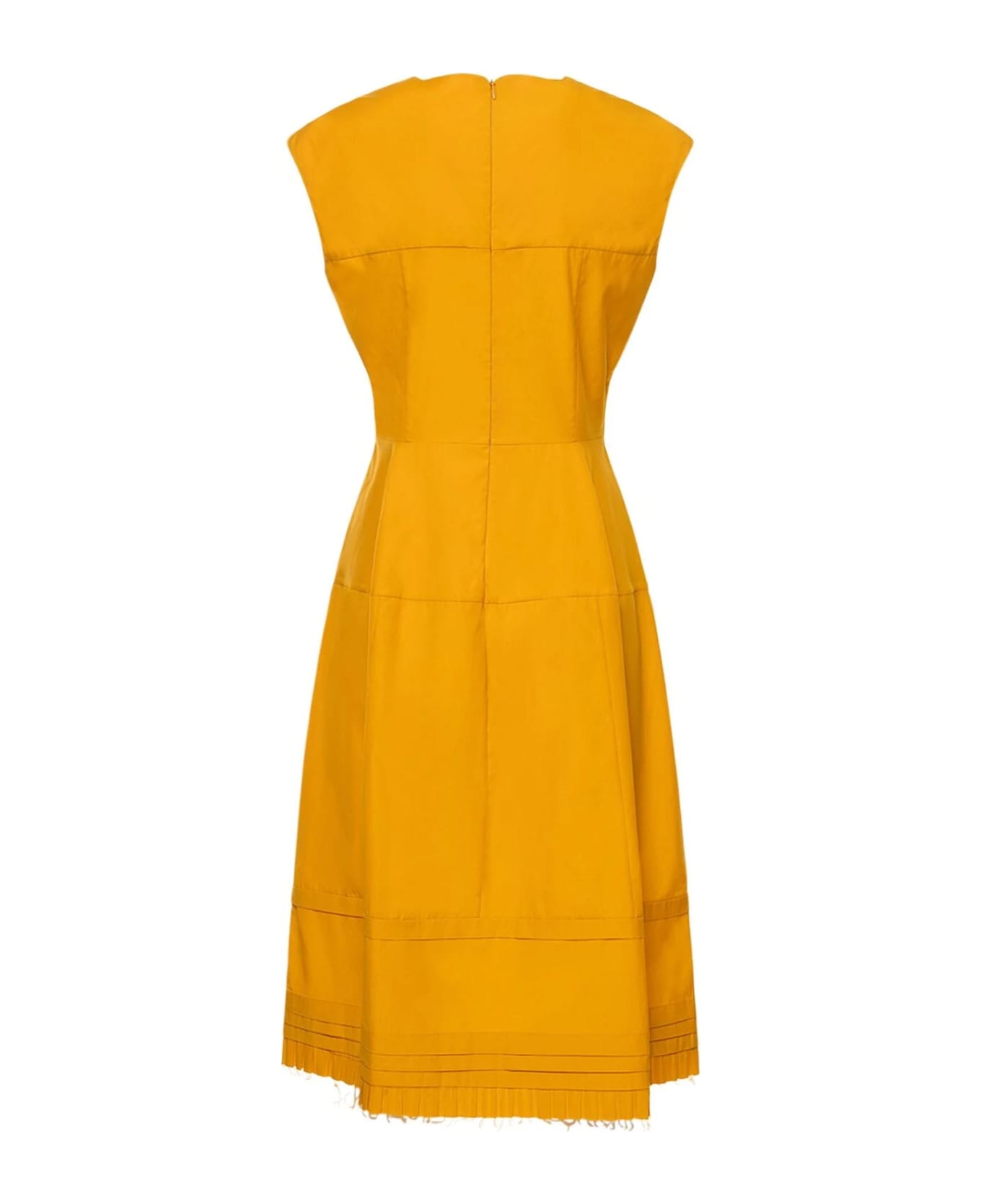 Marni Midi Dress Bio Cotton Poplin - Orange
