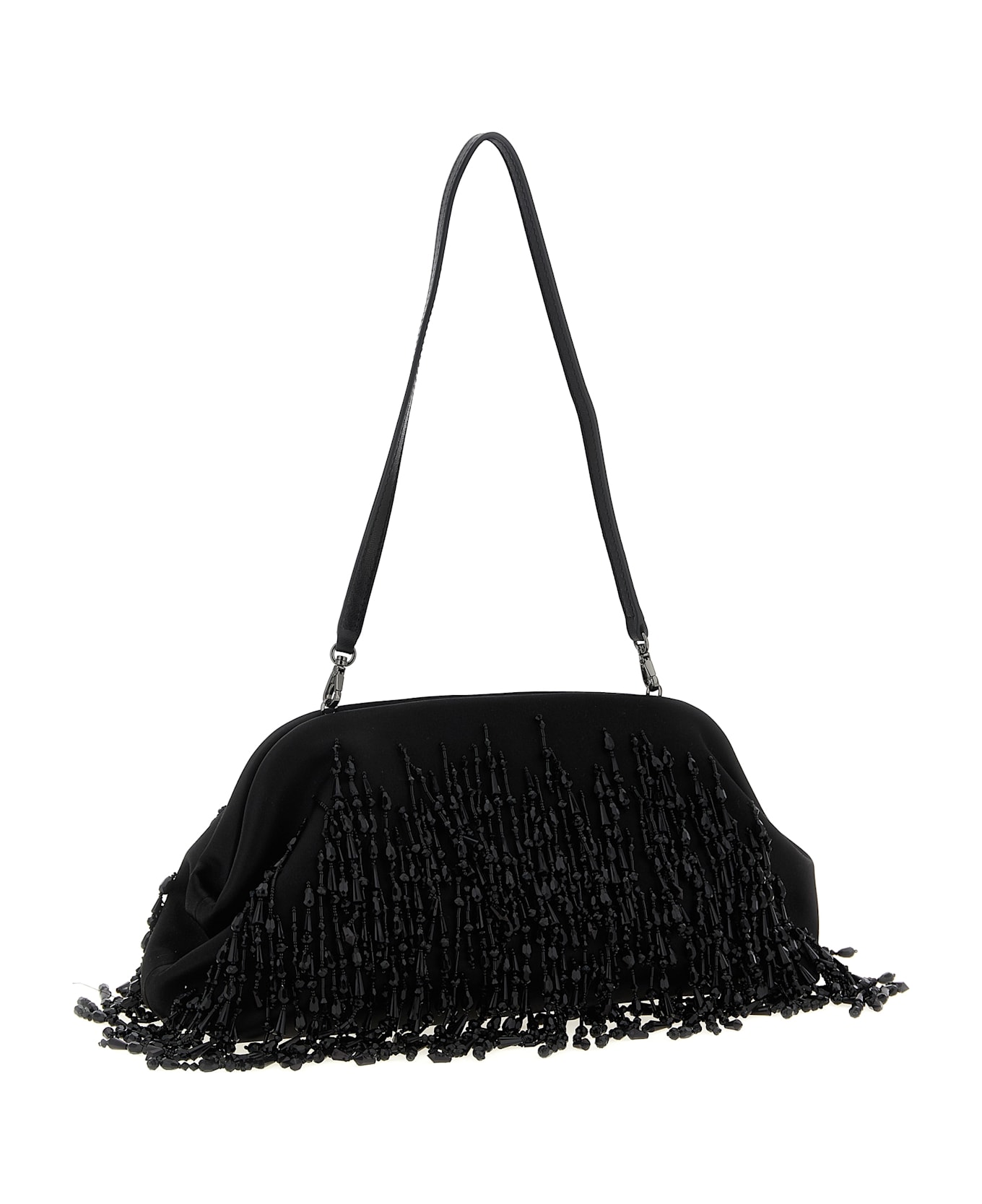 Alberta Ferretti Satin Clutch - Black  