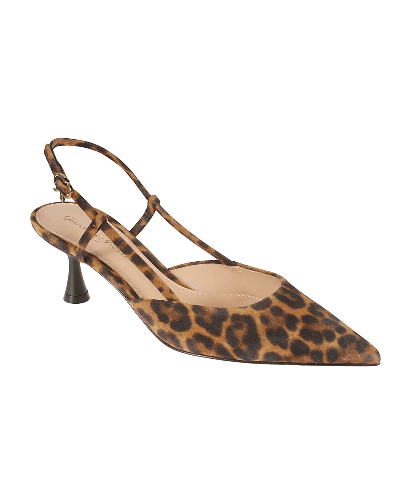 Gianvito Rossi Slingback Animalier Pumps - Brown