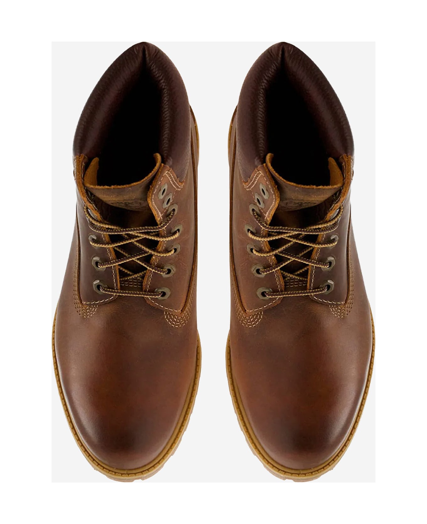 Timberland Premium 6-inch Leather Boots With Logo - Brown