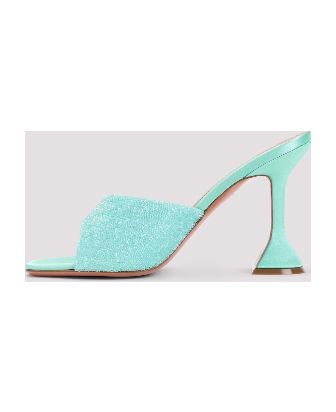 Amina Muaddi Lupita Crystal Dust 95 Sandals - Mint