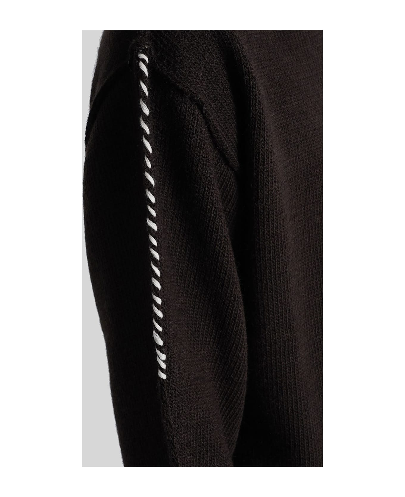 Paura Hotaka Knitwear In Brown Wool - brown