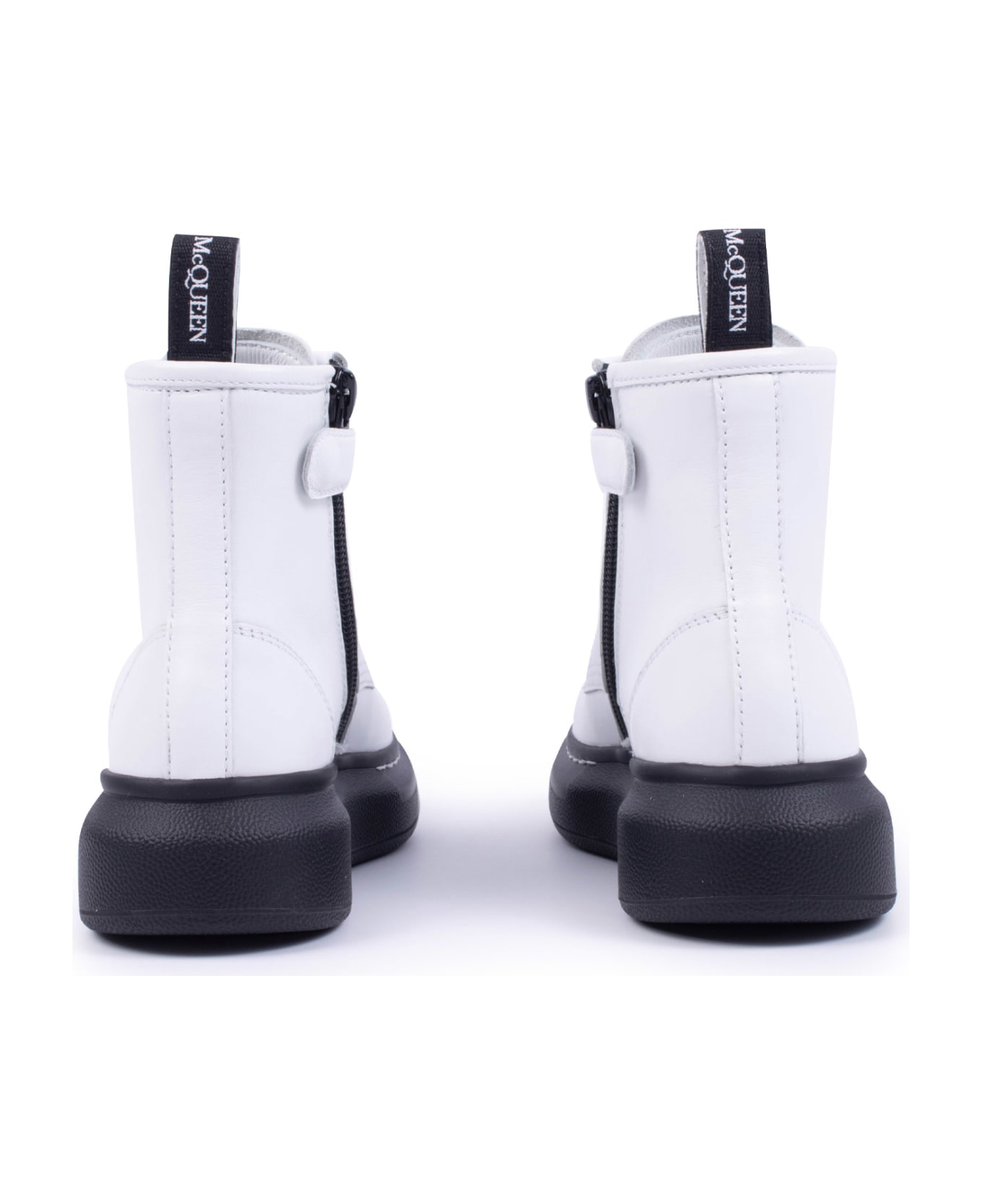 Alexander McQueen Leather Boots - White
