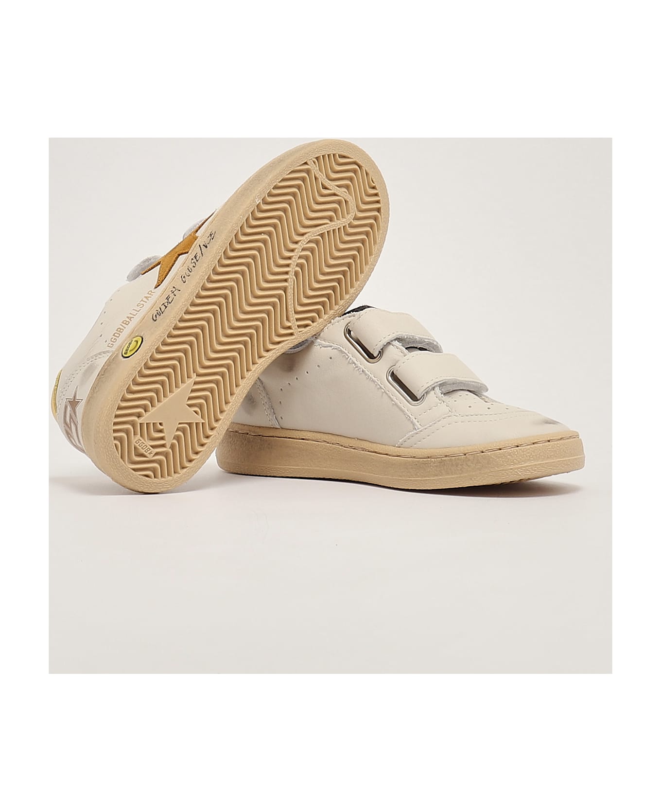 Golden Goose Ballstar Sneaker - BIANCO-OCRA