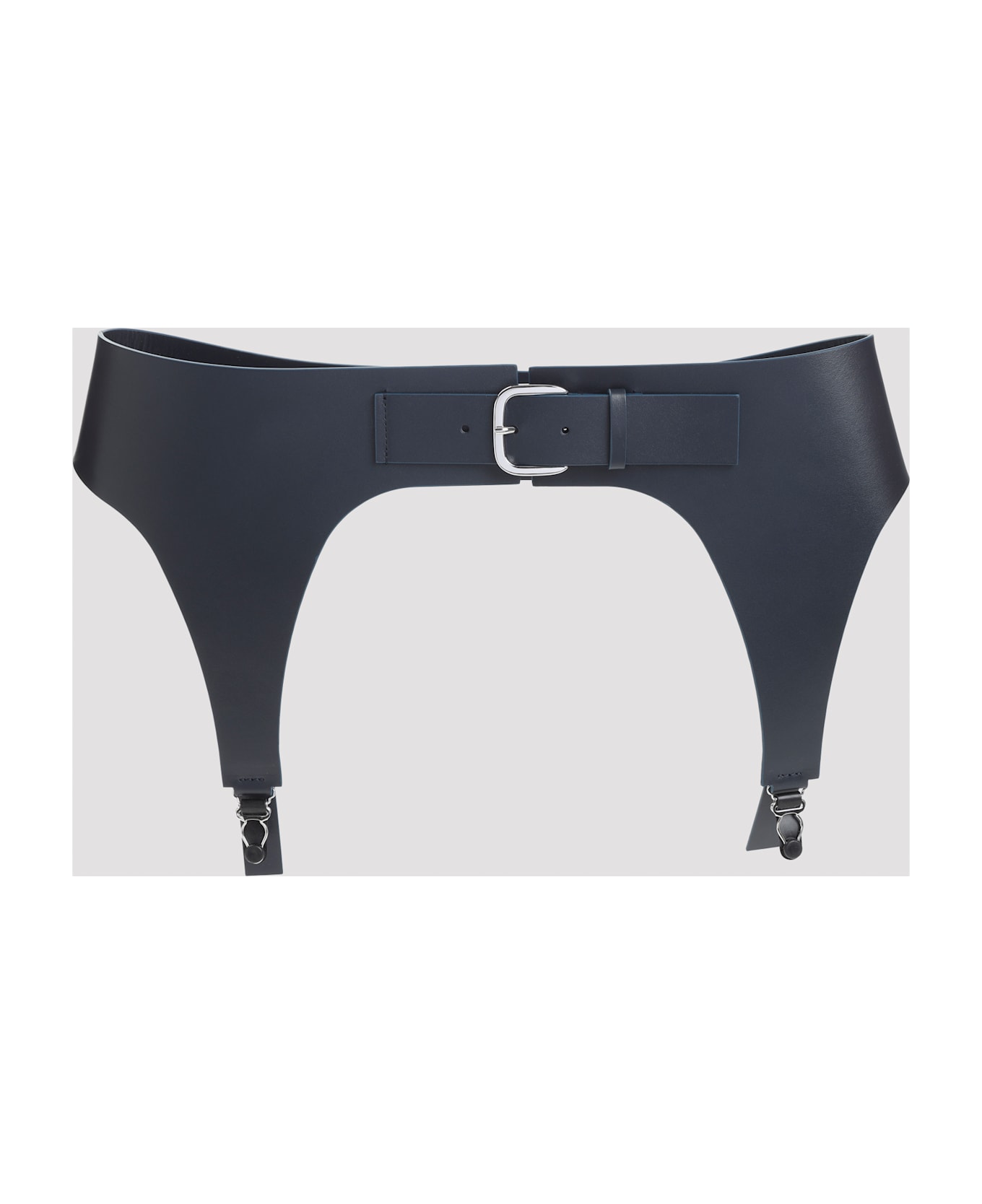 Jean Paul Gaultier Leather Garter Belt - Navy