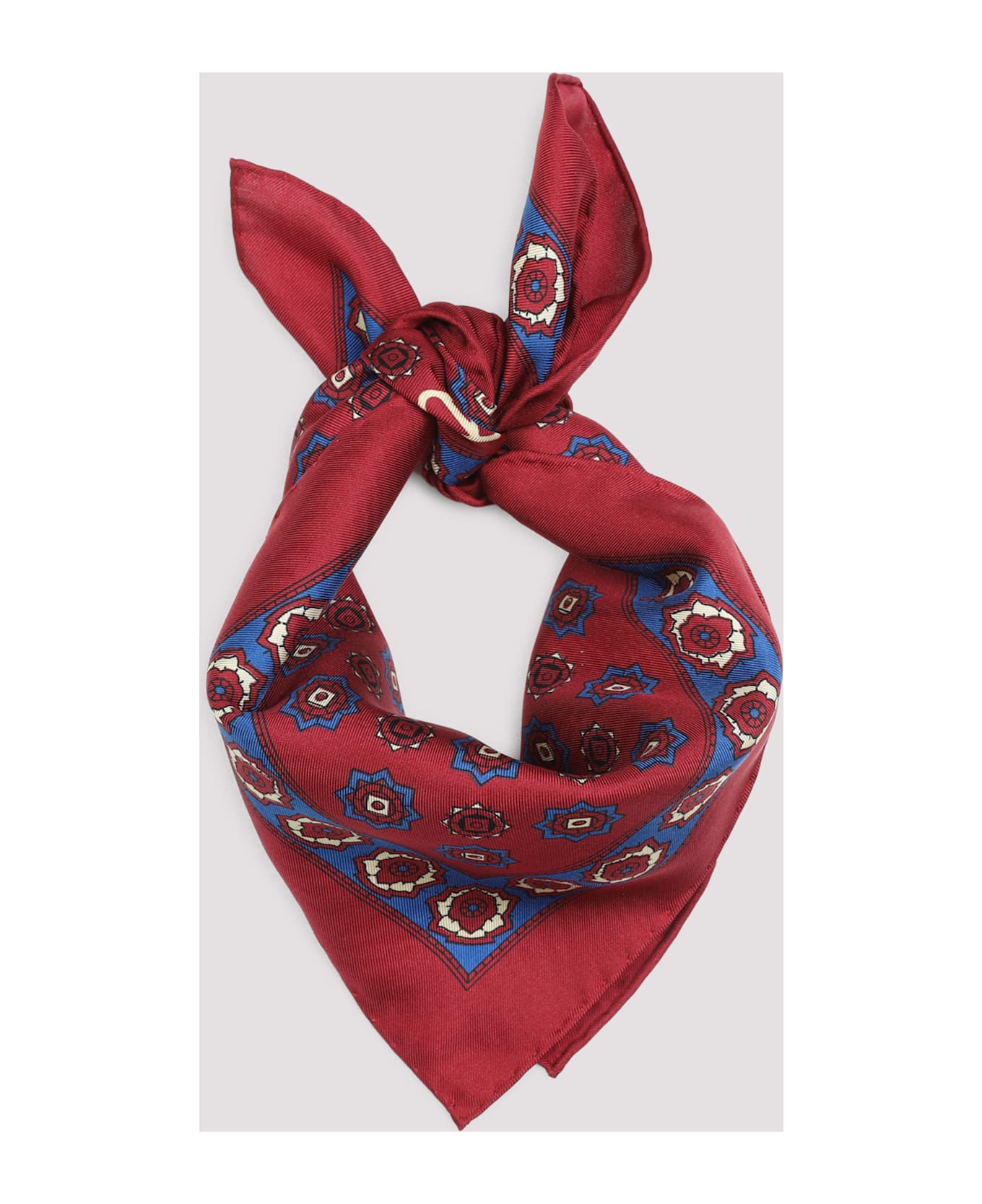 Valentino Garavani Foulard - Rdm Bordeaux Bluette Beige