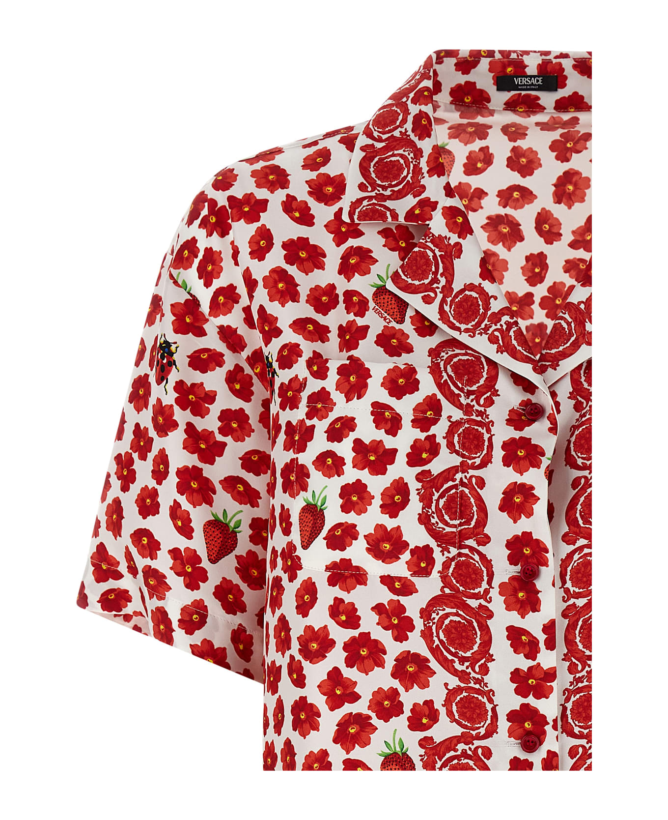 Versace 'strawberry Garden' Shirt - Multicolor