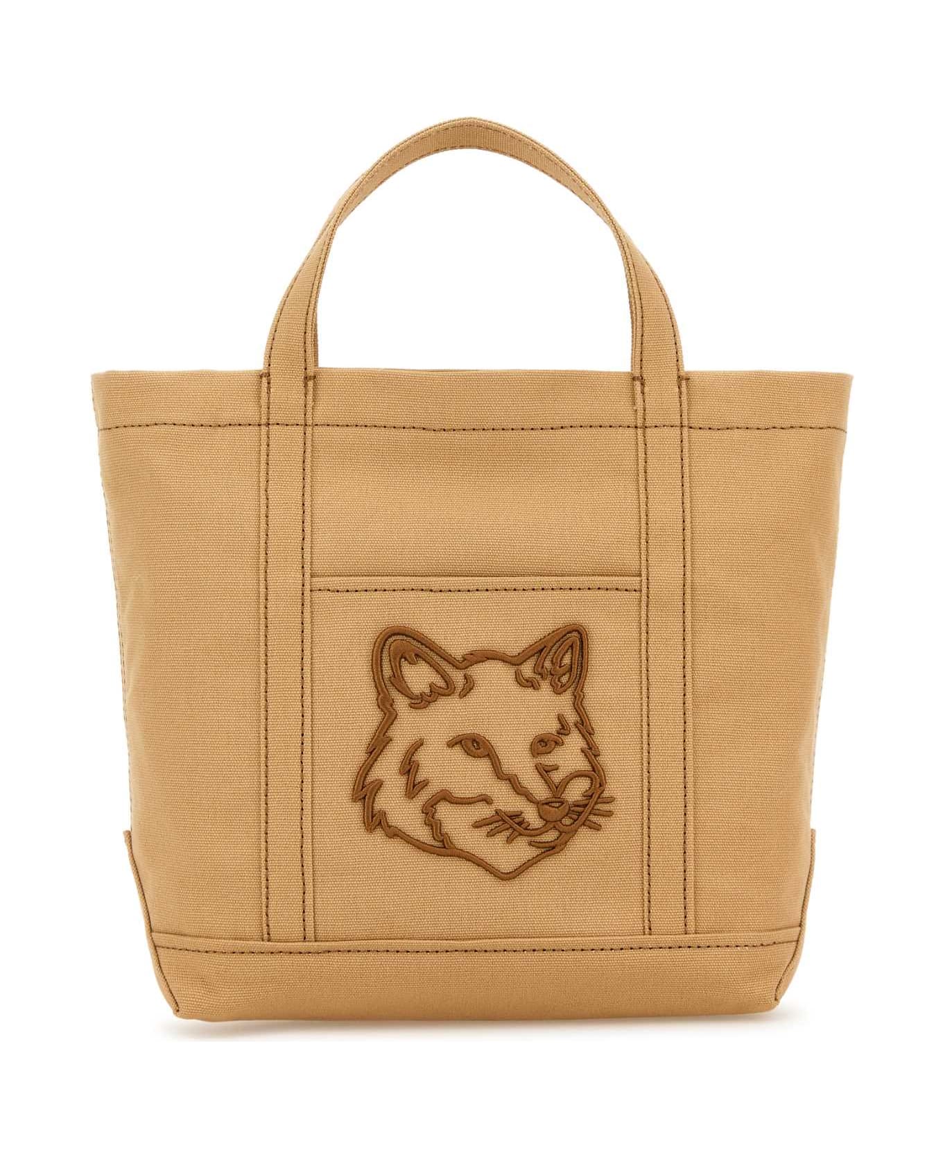 Maison Kitsuné Beige Canvas Small Handbag - CORK