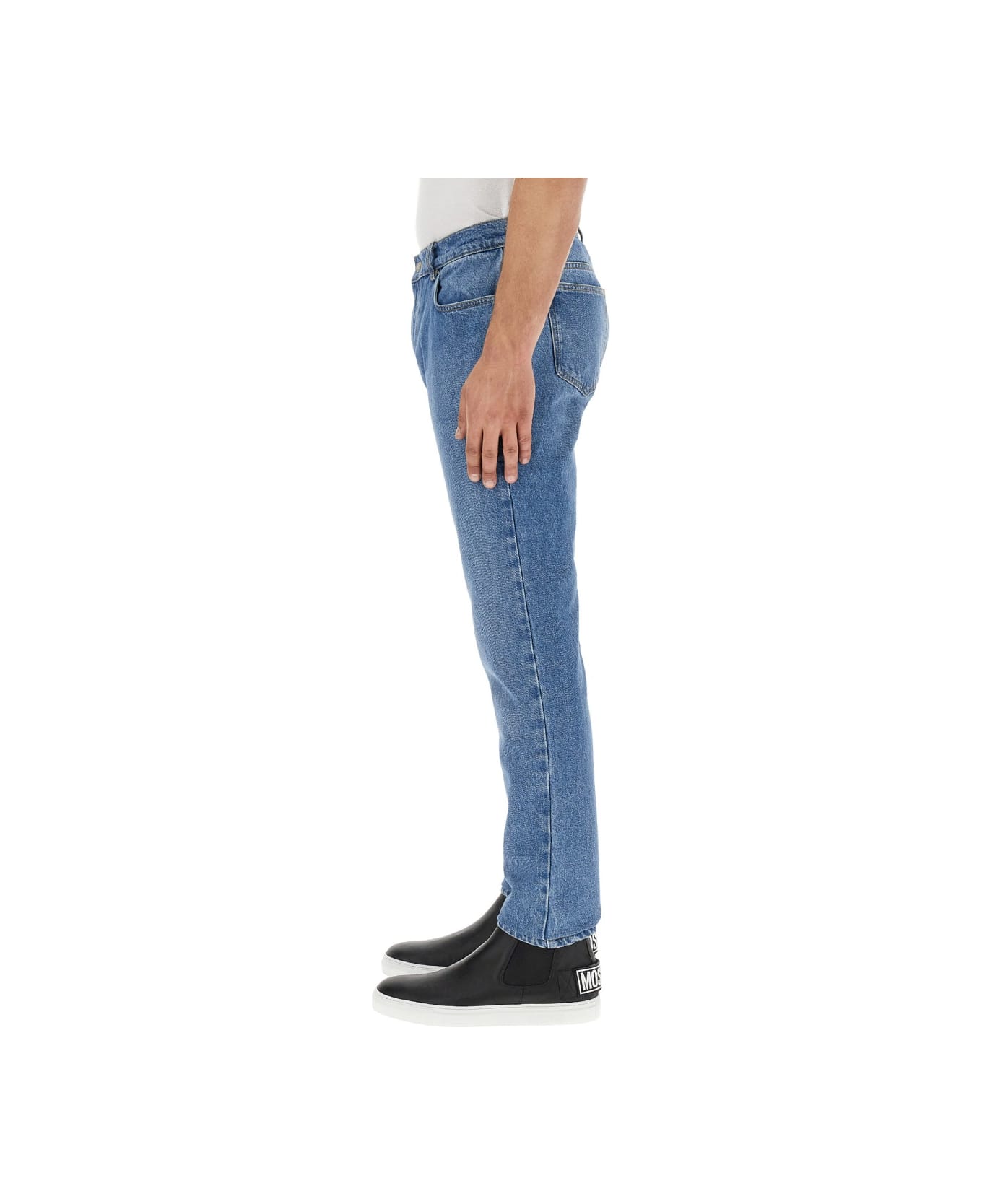 Moschino Teddy Patch Jeans - BLUE