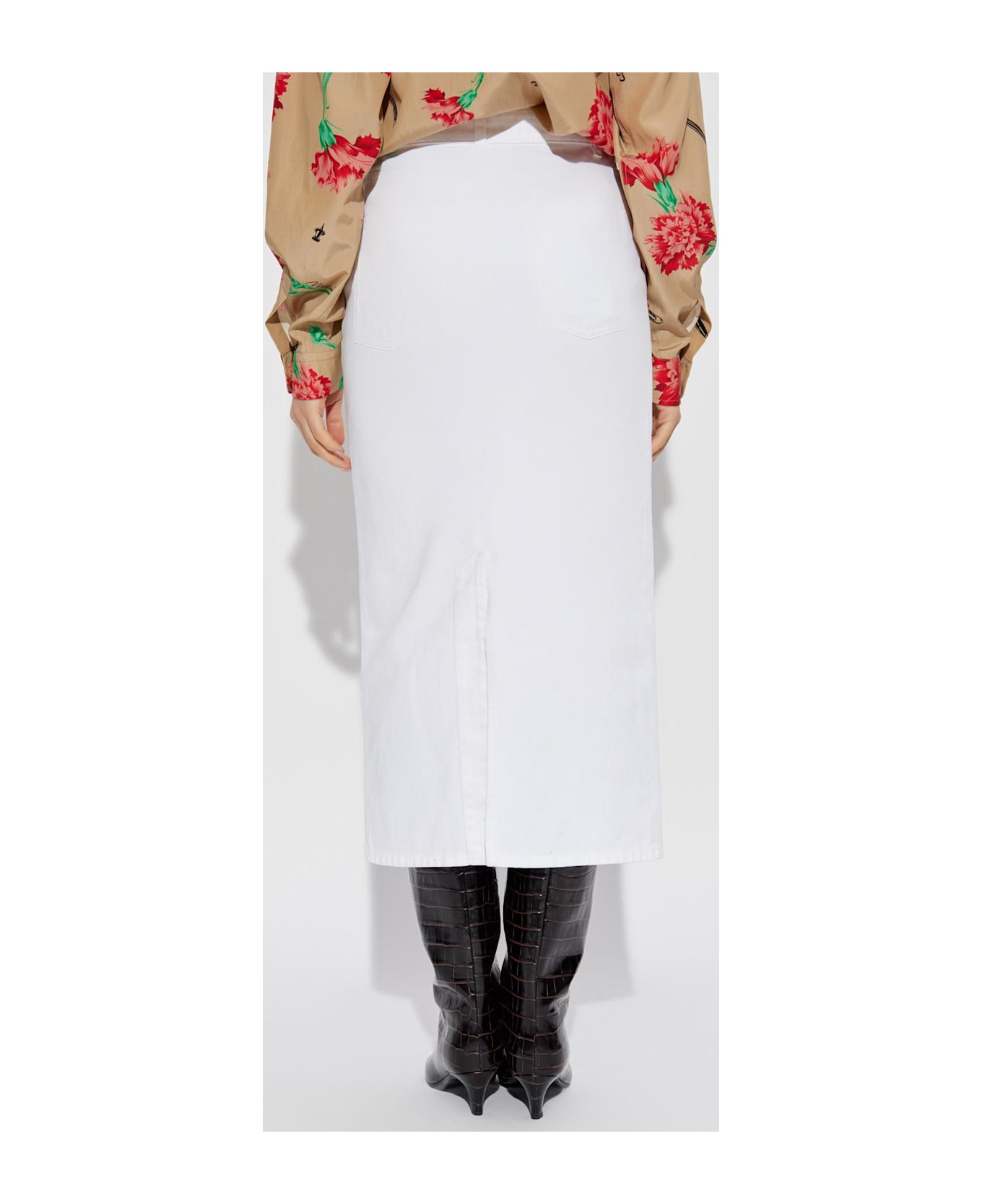 Moschino Denim Skirt - White