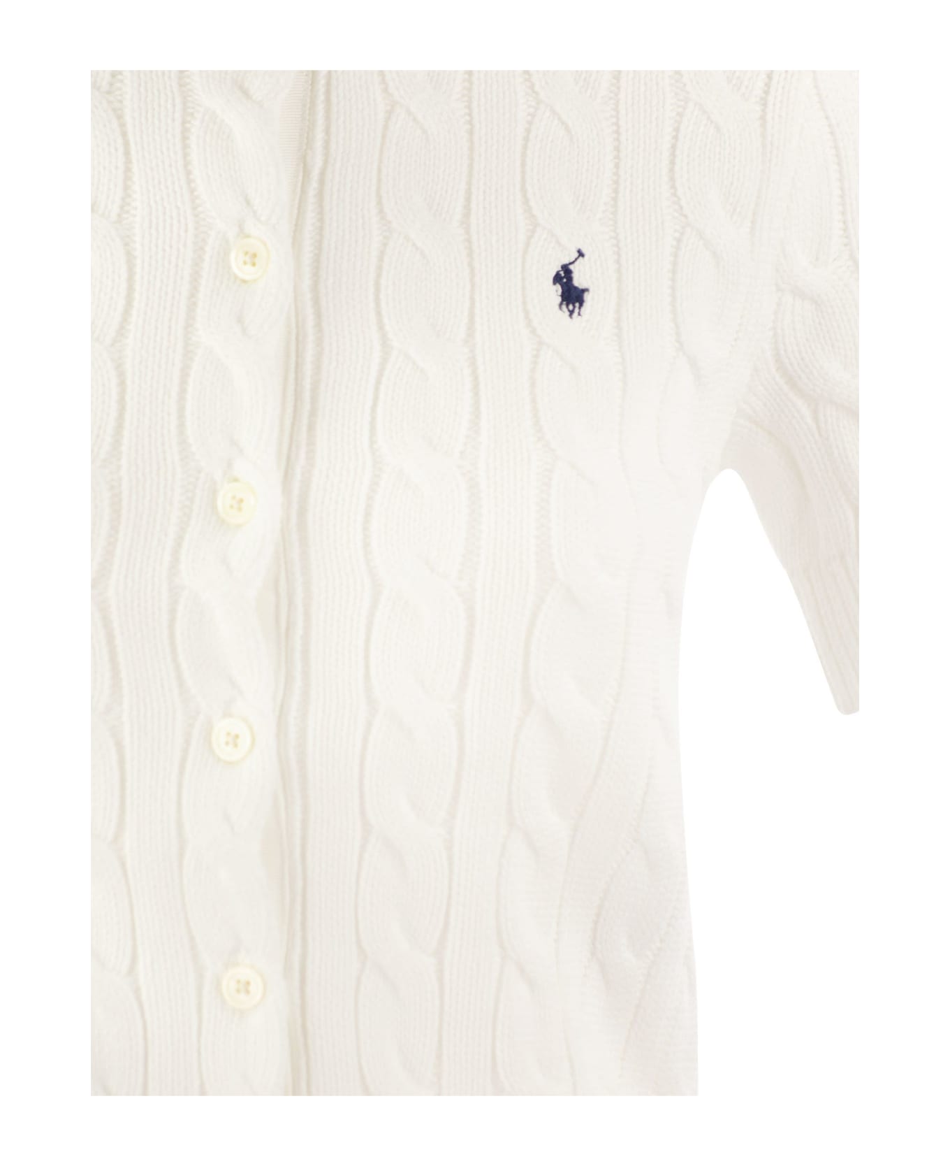 Polo Ralph Lauren Cable Cardigan With Short Sleeves - 001