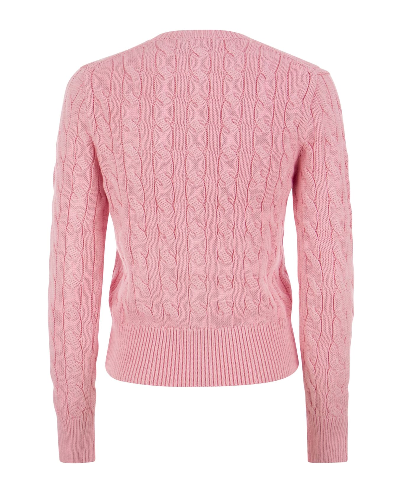 Polo Ralph Lauren Plaited Cotton Cardigan - Pink