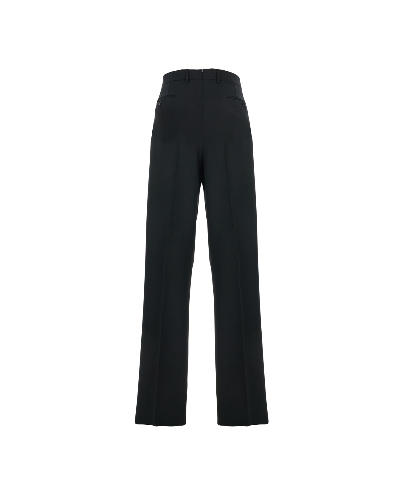 Tom Ford Black Pants With High Waist And Pences In Wool Man - Black