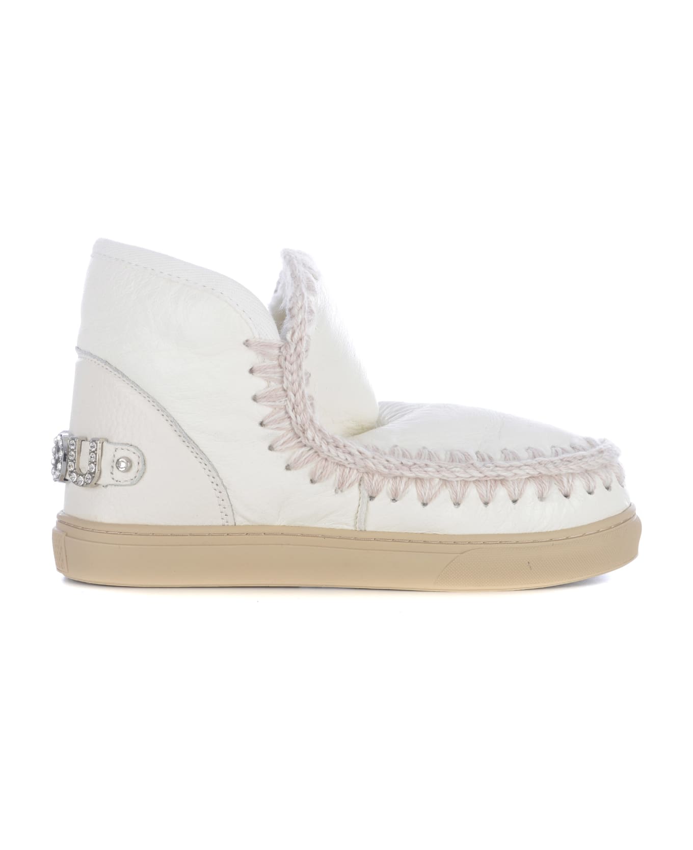 Mou Eskimo Rhinestone Sneakers - White