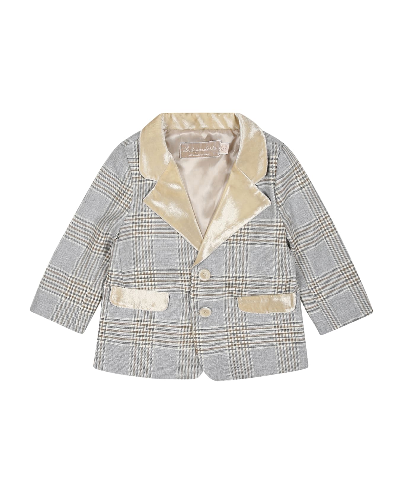 La stupenderia Grey Jacket For Baby Boy - Grey コート＆ジャケット
