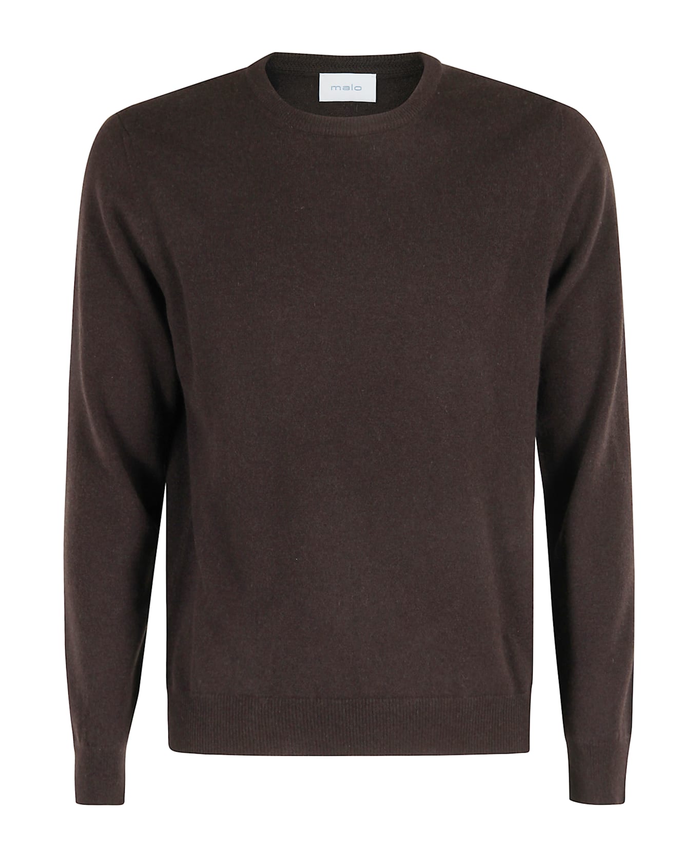 Malo Girocollo Basico - Dark Brown
