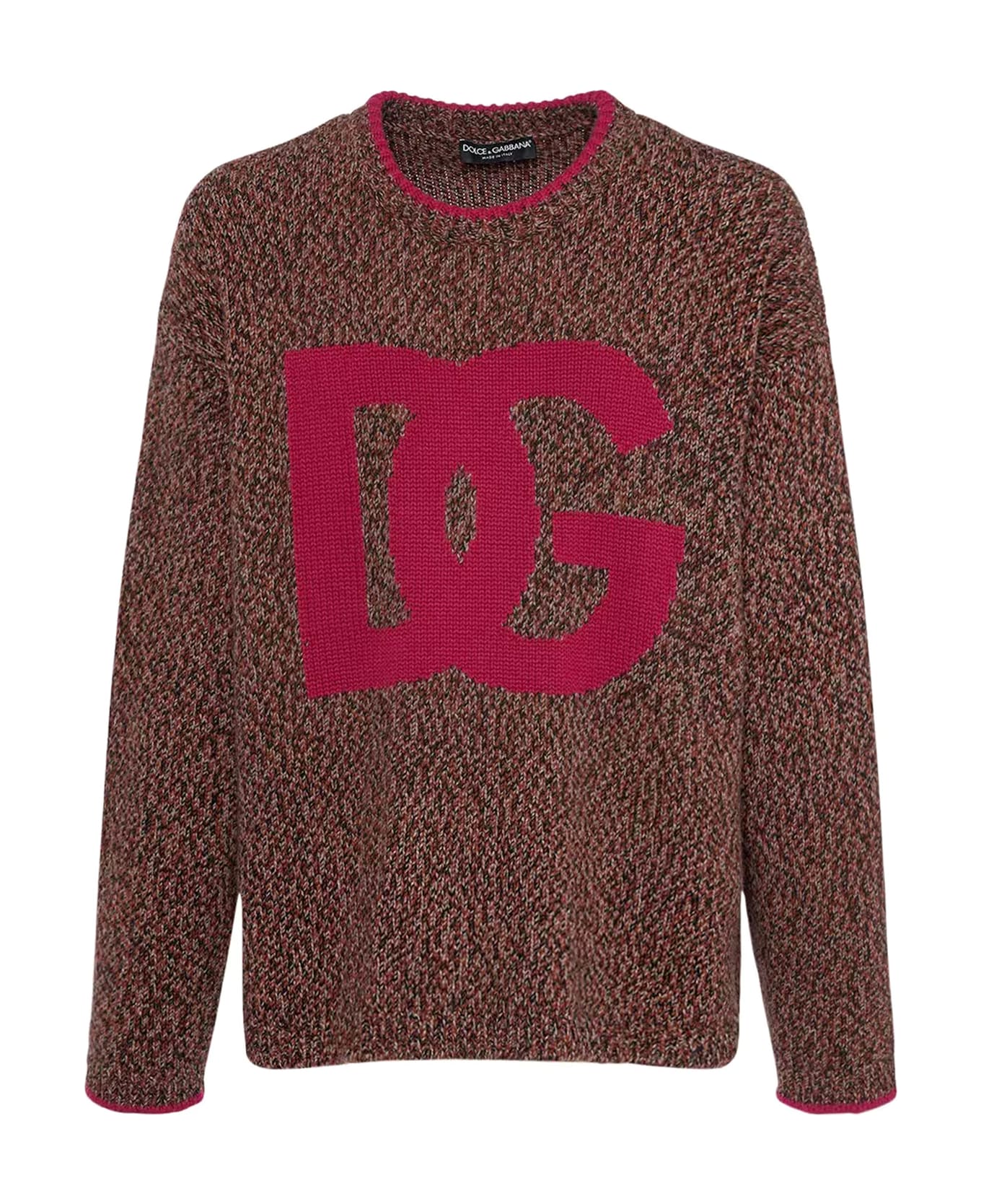 Dolce & Gabbana Logo Wool Blend Sweater - Multicolor