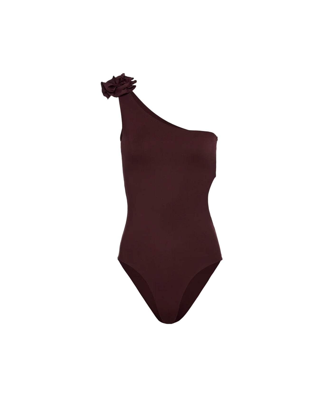 Magda Butrym One Piece Swimsuit With Open Back - BORDEAUX