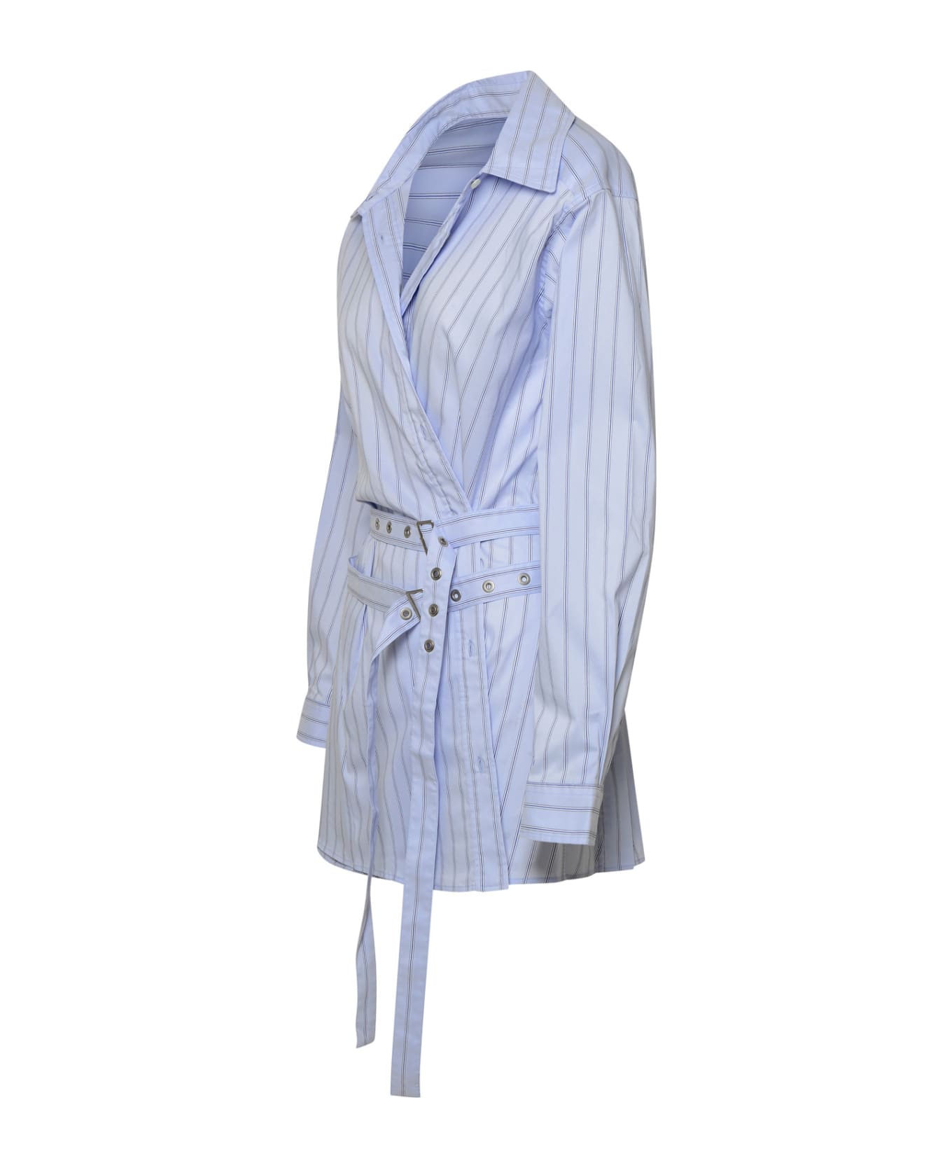 AMBUSH Stripes Crossed Shirt Dress - Ballad Blue