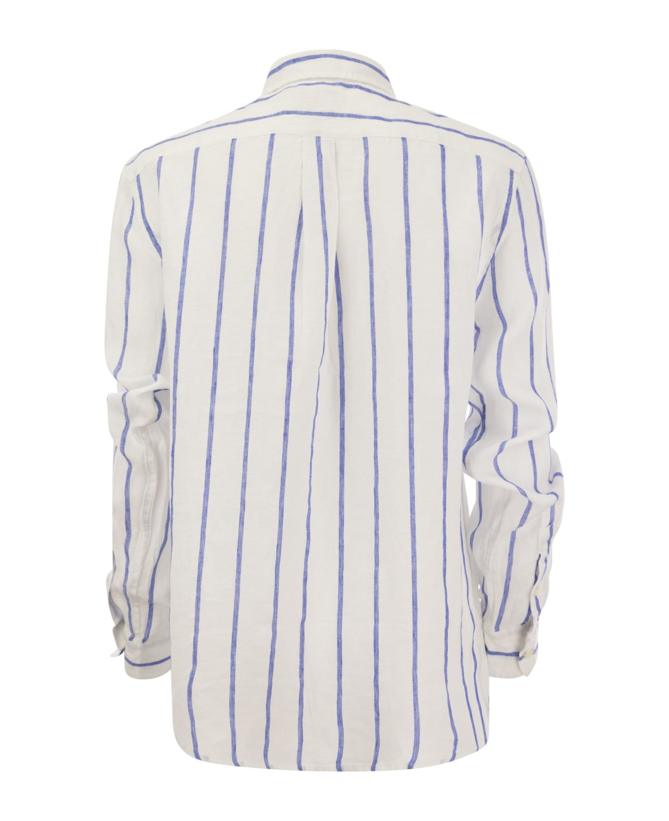 Polo Ralph Lauren Embroidered Linen Shirt - WHITEROYAL