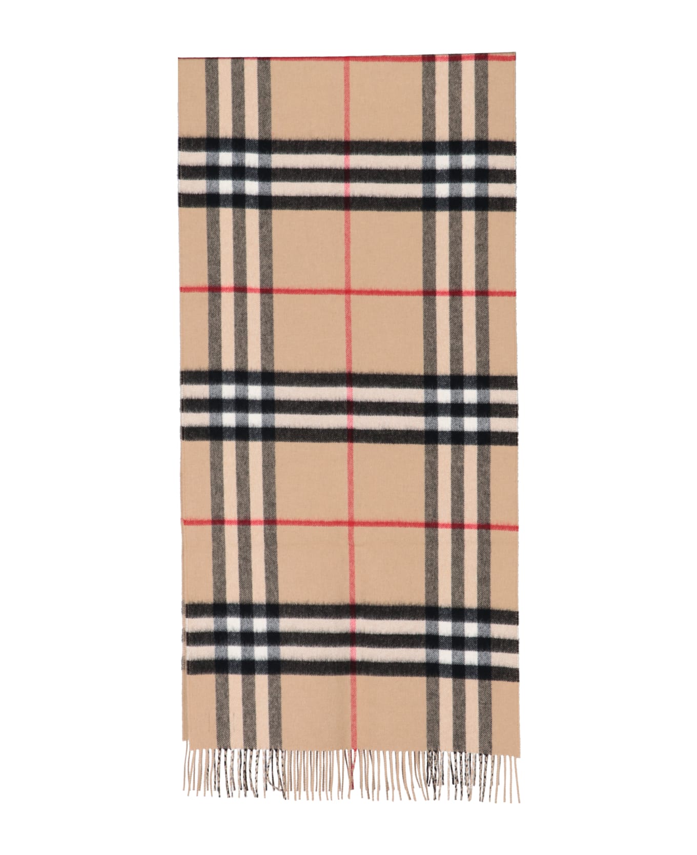 Burberry Embroidered Cashmere Scarf - Beige