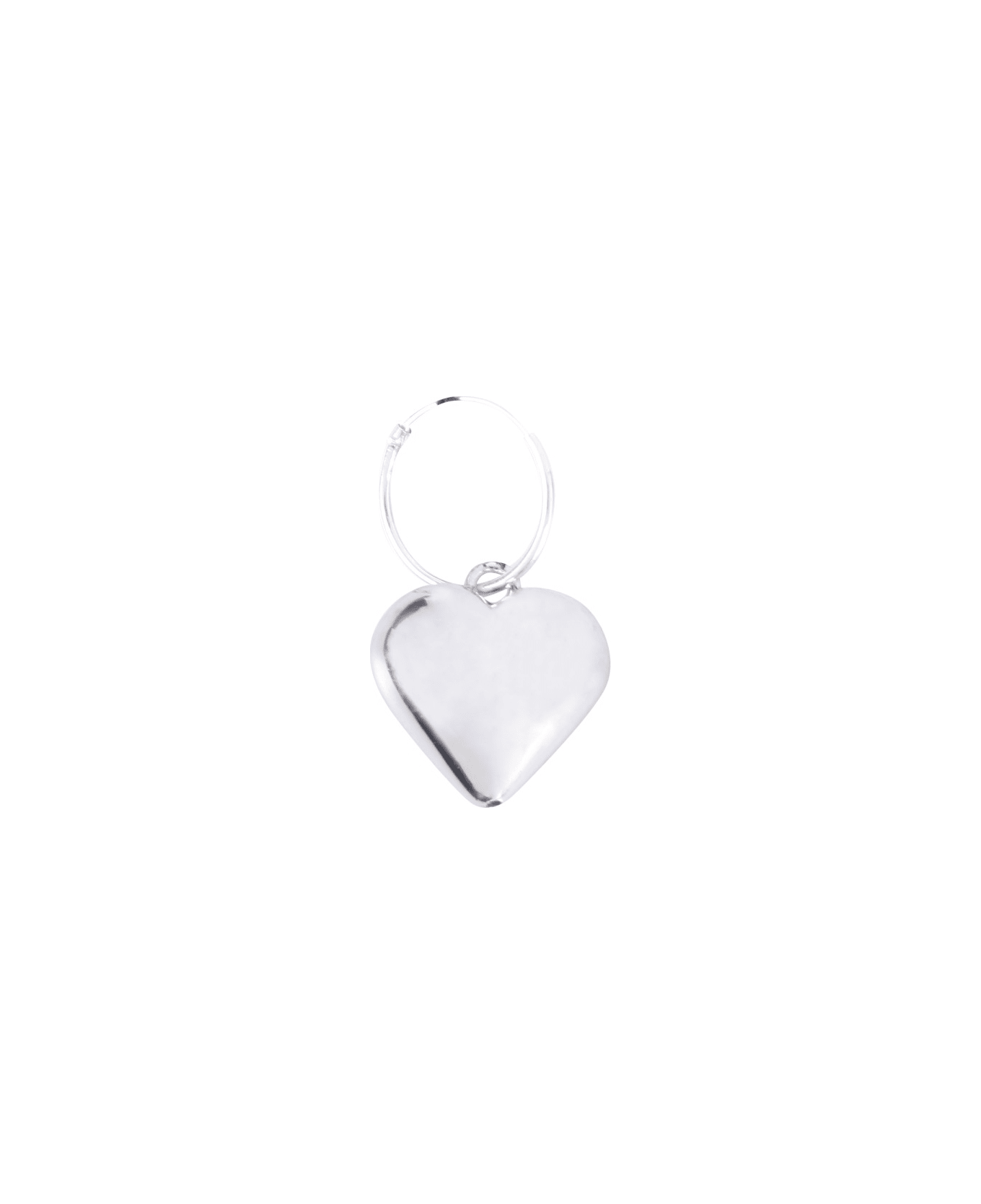 Raf Simons Small Heart Single Earrings With R - SILVER name:461