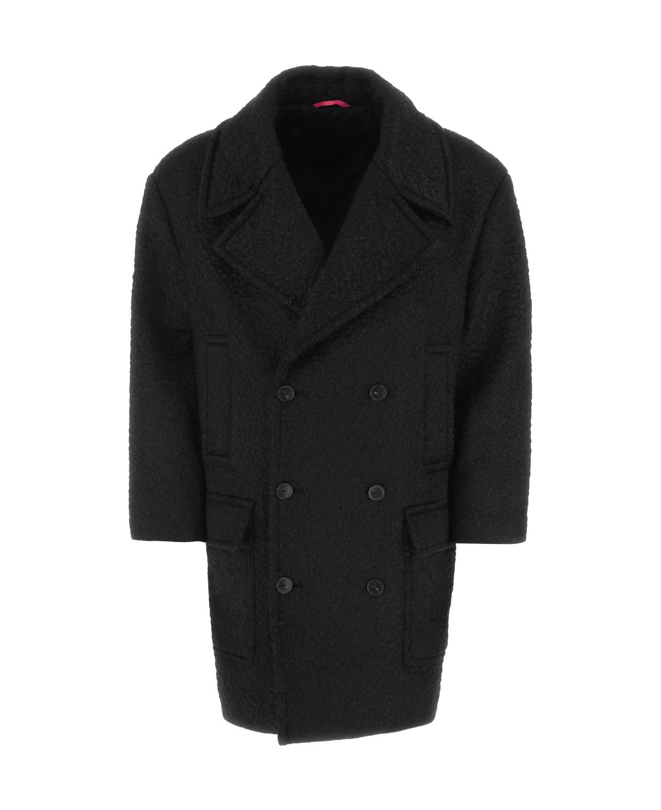 Valentino Garavani Black Wool Blend Coat - 0NO
