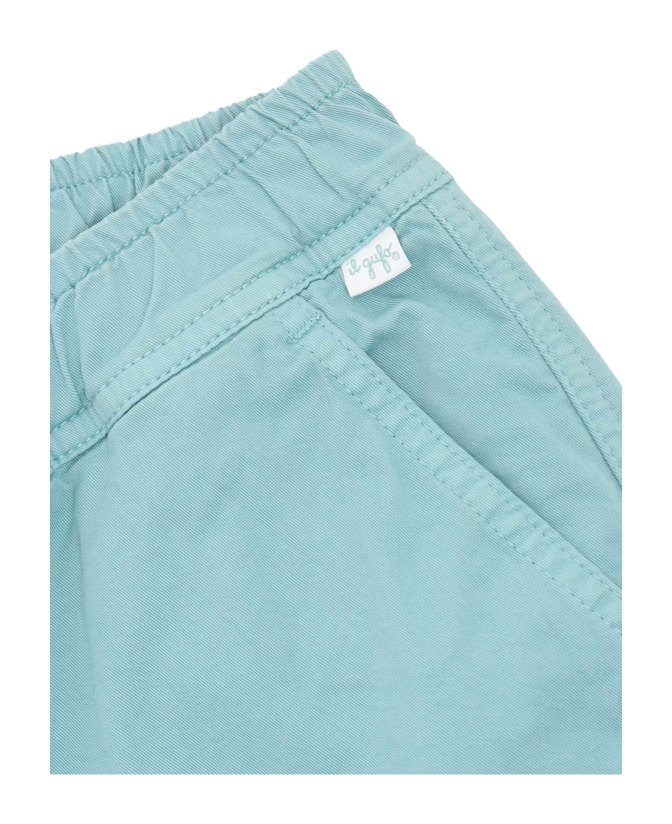 Il Gufo Light Blue Trousers - GREEN ボトムス