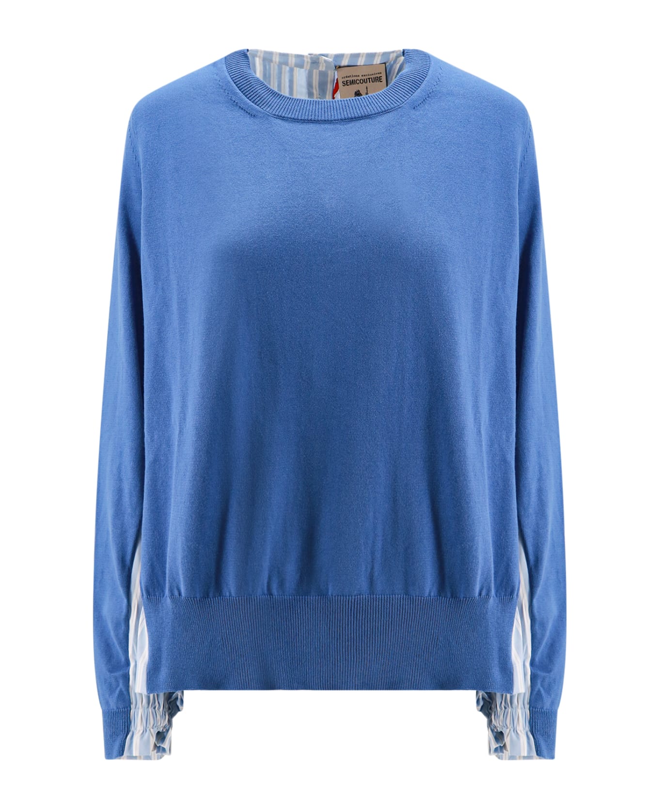 SEMICOUTURE Sweater - Blue ニットウェア