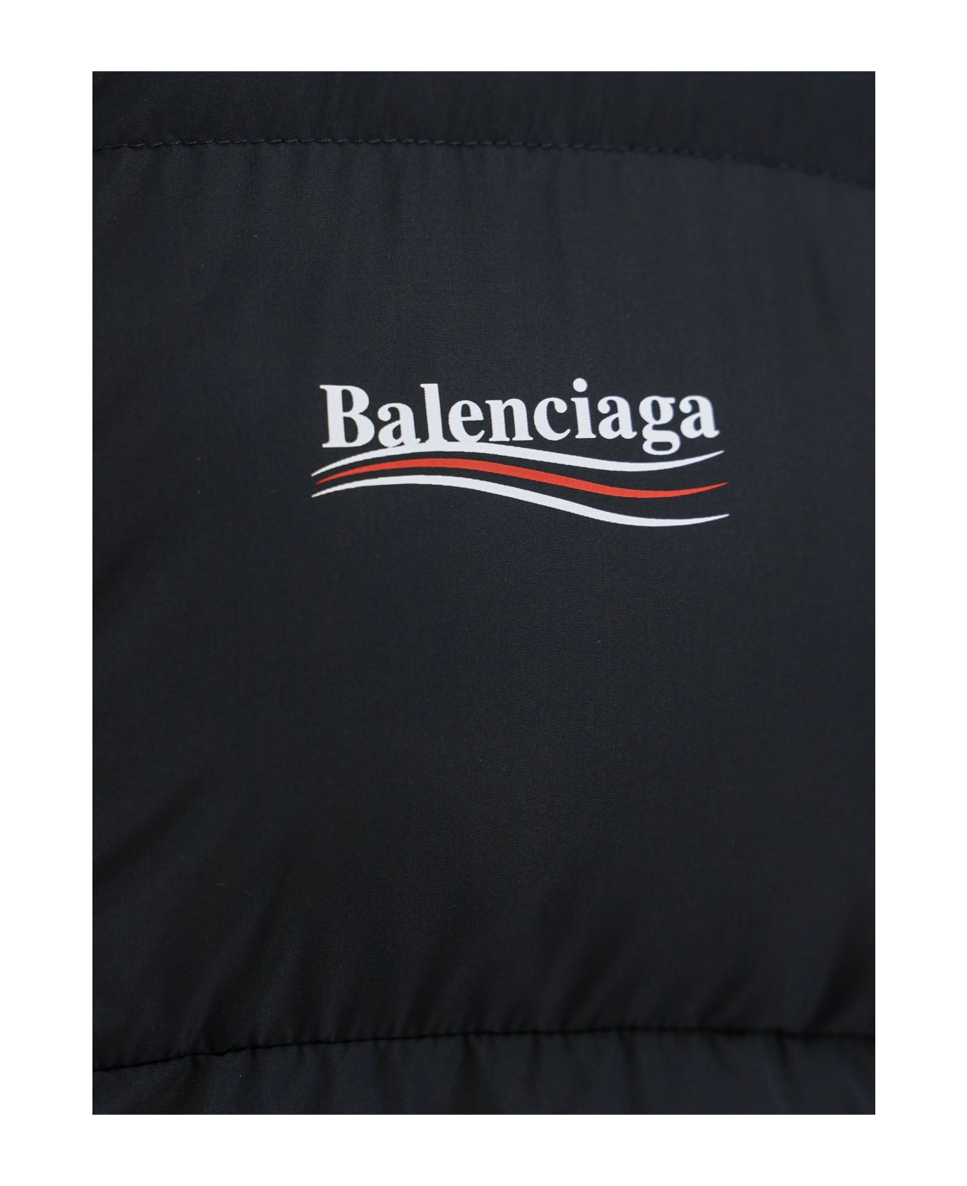 Balenciaga Political Campaign Cocoon Puffer Gilet - Black
