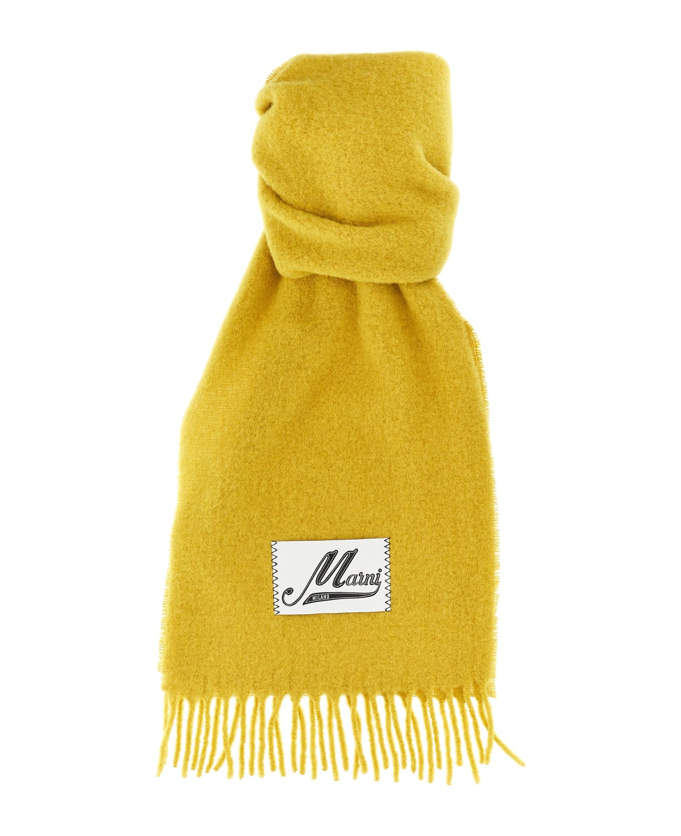 Marni Logo Patch Scarf - Yellow スカーフ