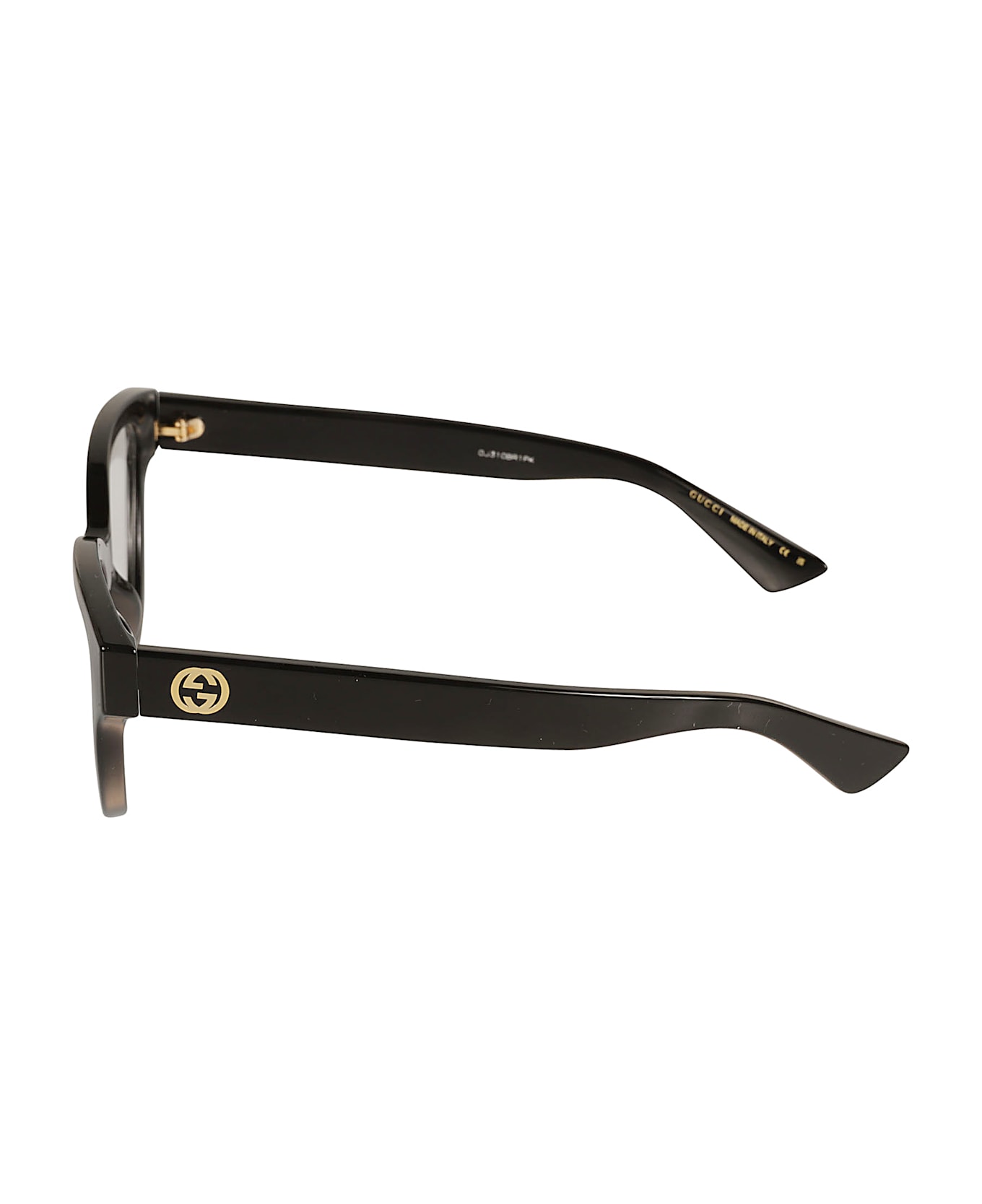 Gucci Eyewear Cat-eye Logo Lens Frame - BLACK-BLACK-TRANSPARENT