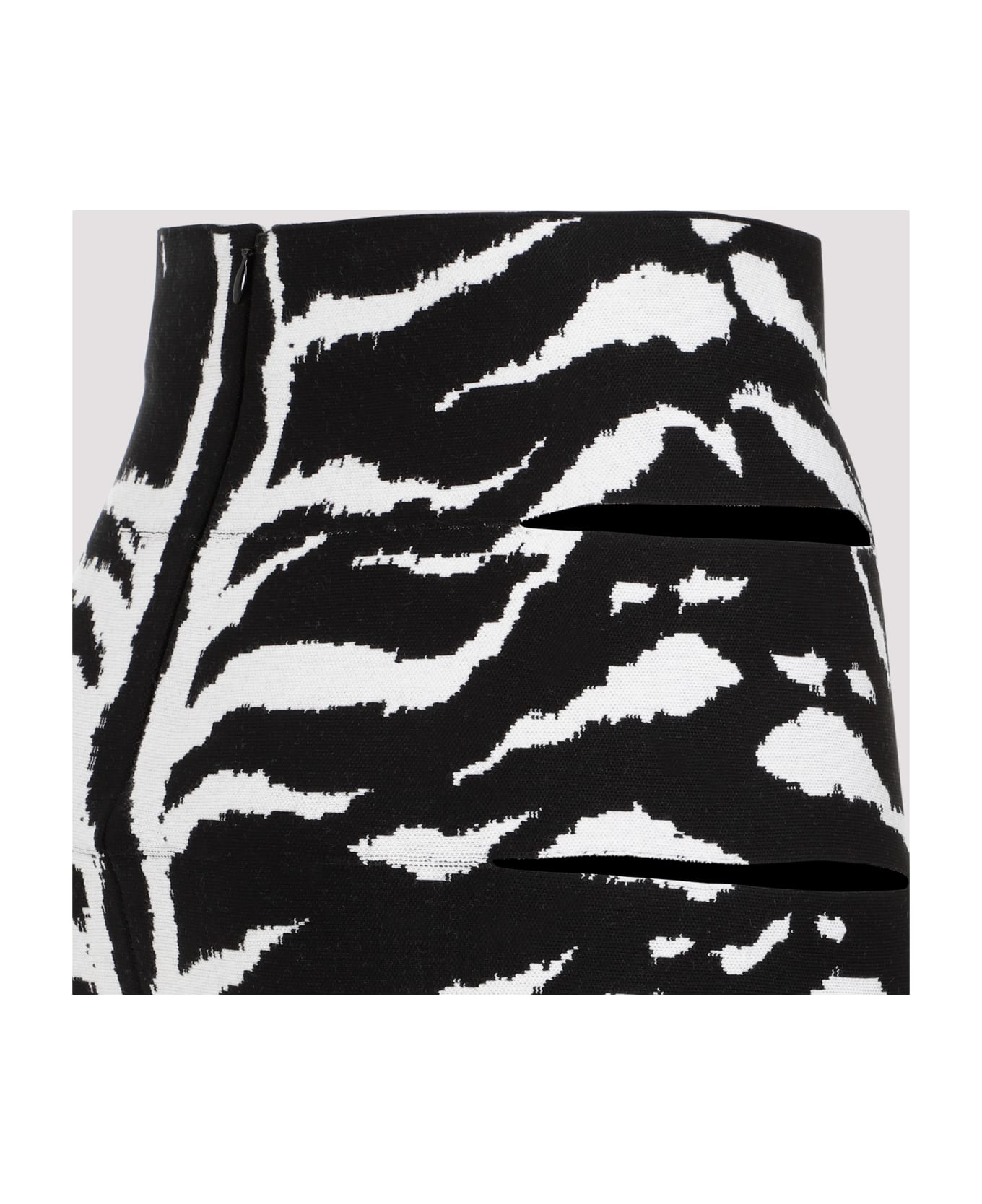 Alaia Zebra Pencil Skirt - Blanc Noir