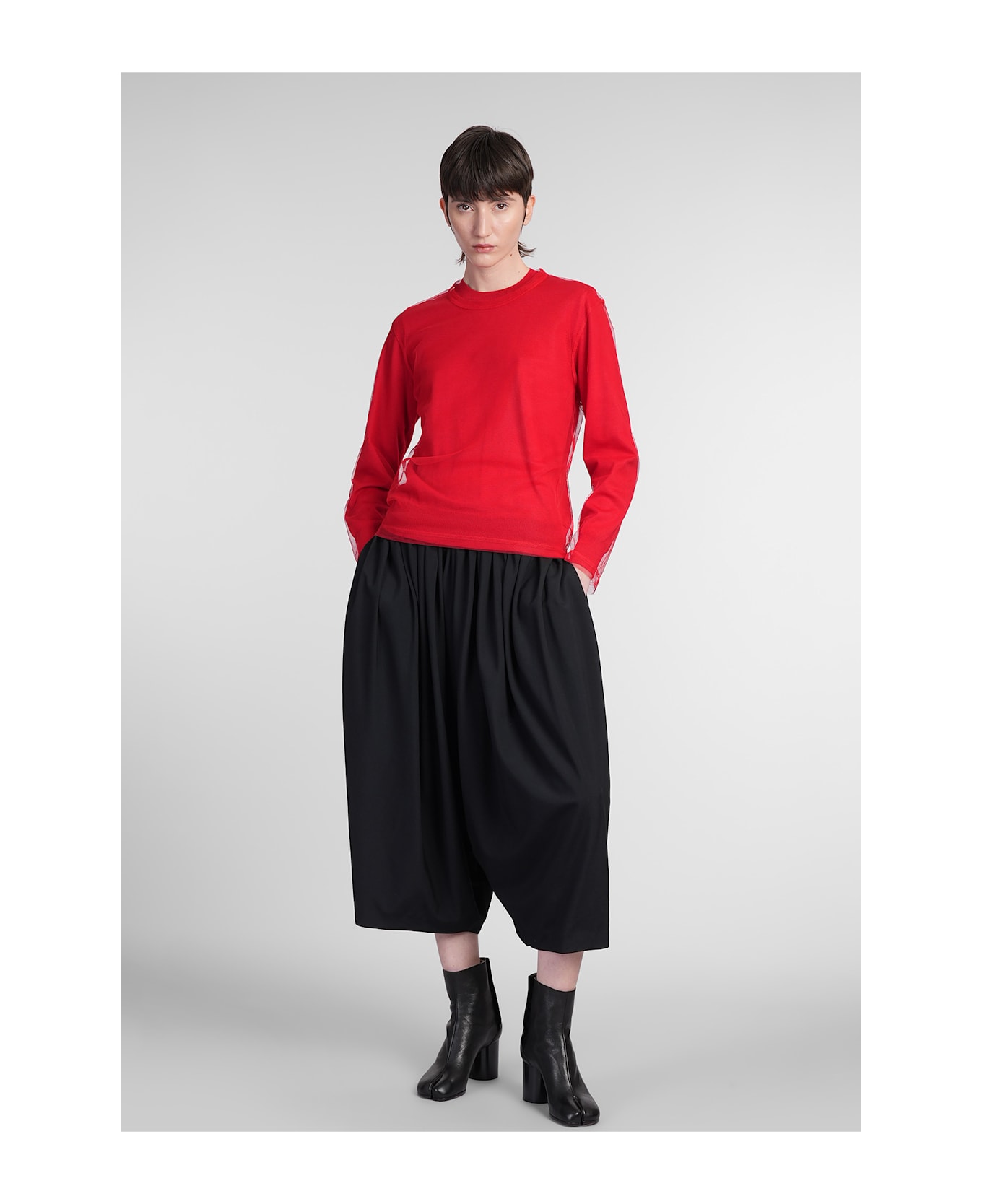 Comme des Garçons Pants In Black Wool - black