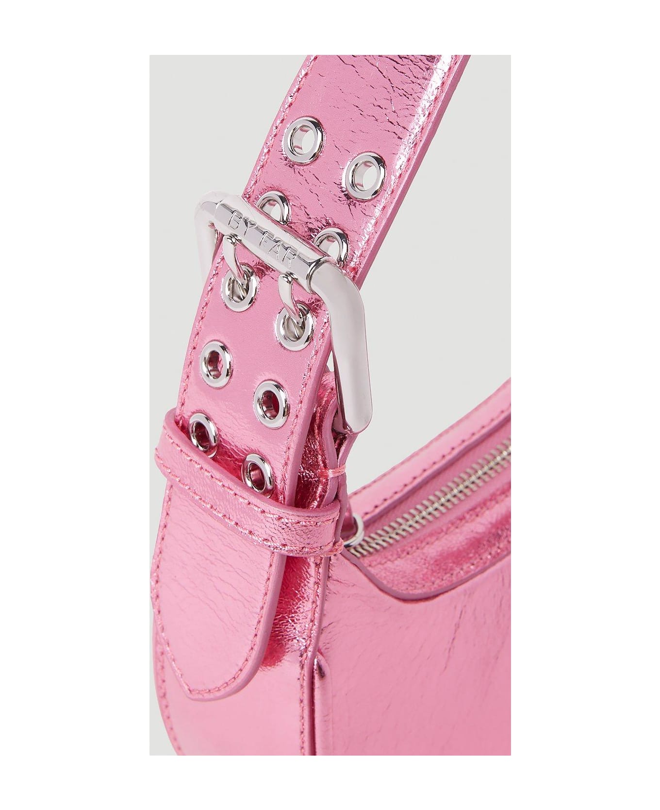 BY FAR Soho Metallic Mini Shoulder Bag - Fuchsia