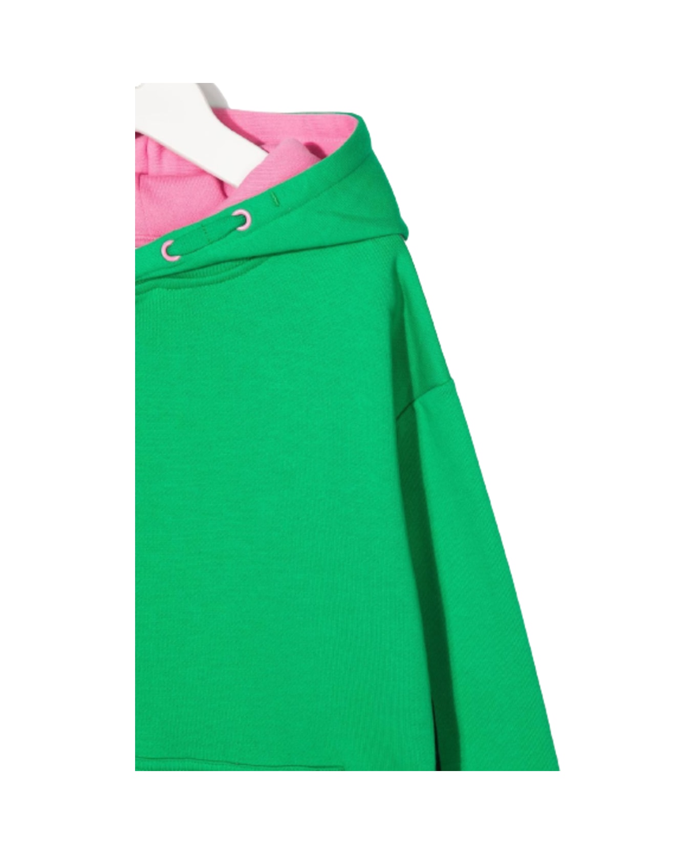 Stella Casaco McCartney Kids Printed Logo Green/pink Jersey Dress Girl Stella Casaco Mccartney Kids - Green